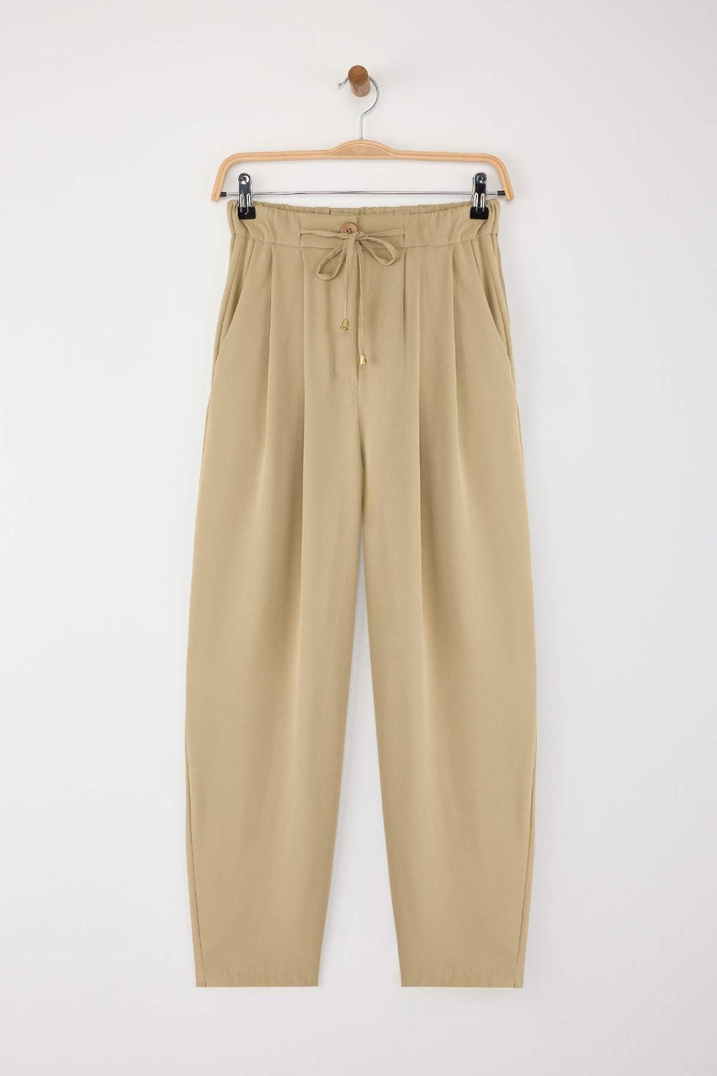 Ac?k Haki Salvar/Harem Bagc?kl? Pantolon TWOSS25PL00126