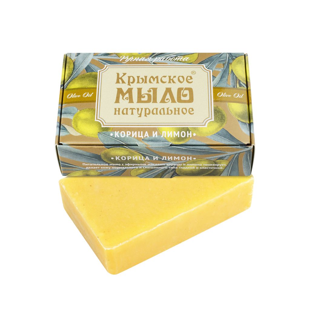 Крымское мыло натуральное КОРИЦА И ЛИМОН - Мануфактура дом природы фото 2