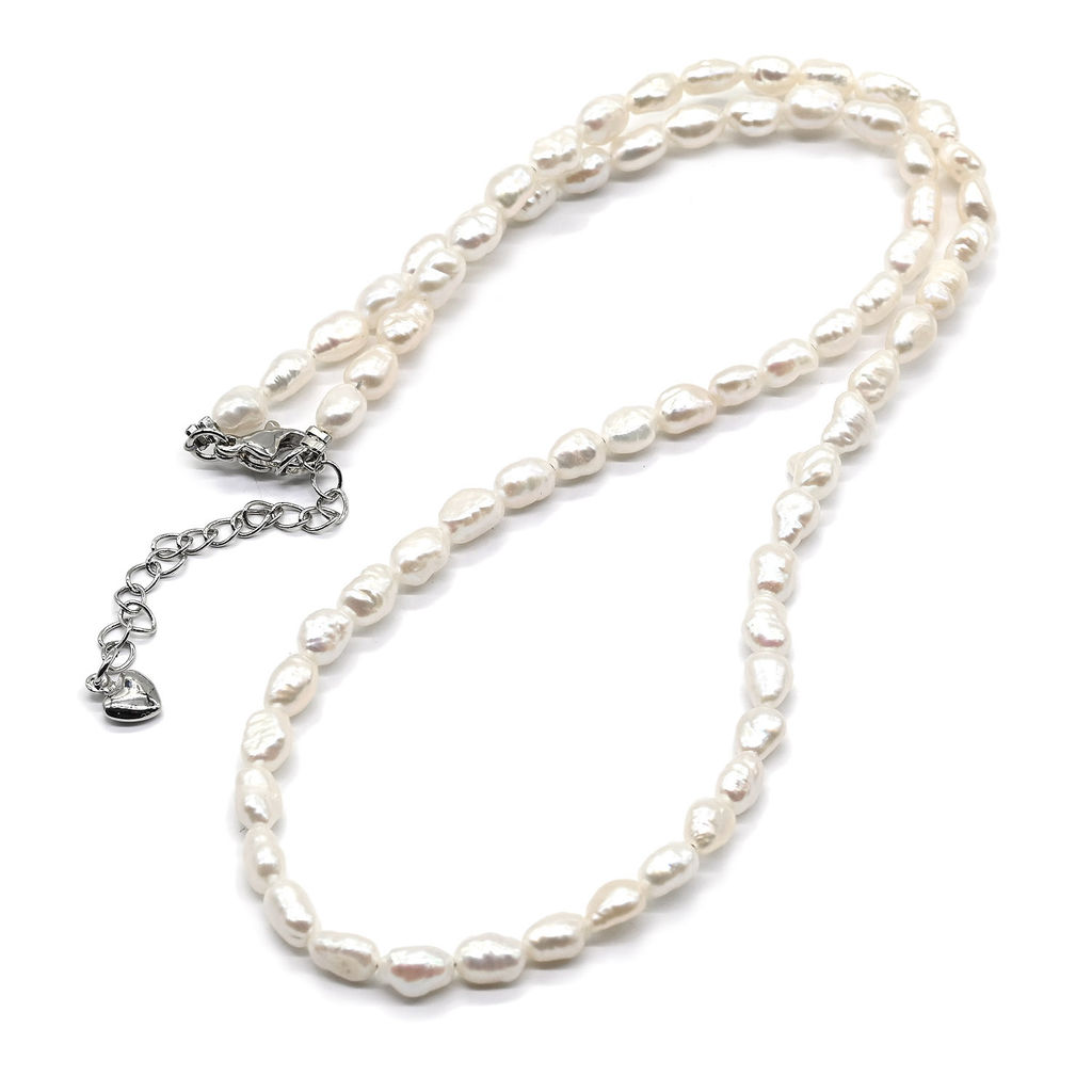 Бусы из жемчуга барокко 4*5мм цвет белый, 44см Радуга камня