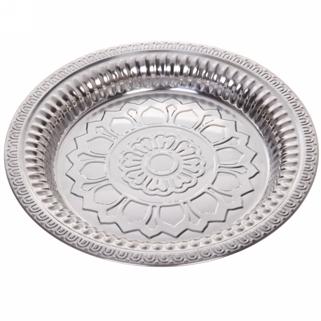 Цена за 3 шт. Поднос металлический "Цветок" 30см
