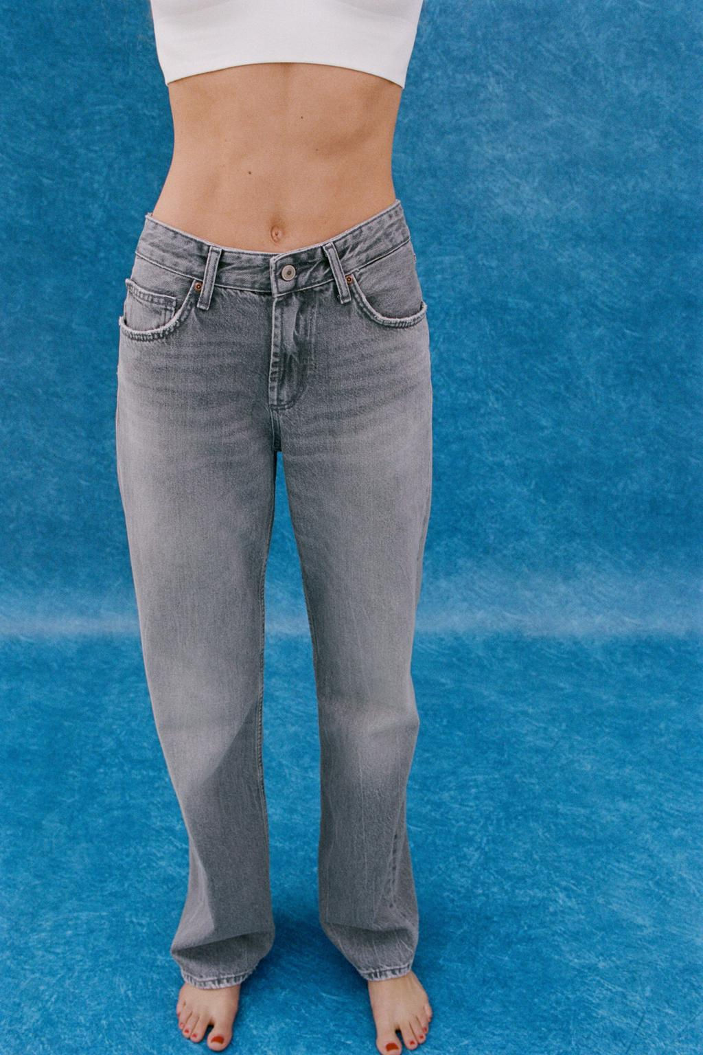 TRF WIDE-LEG MID-RISE FULL LENGTH JEANS - Zara фото 15