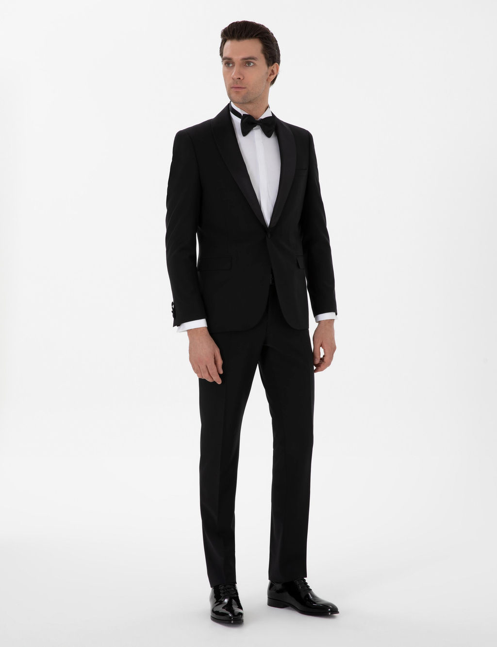 Siyah Slim Fit Y_n Kar___ml_ Smokin Dmatl_k - Cacharel фото 4