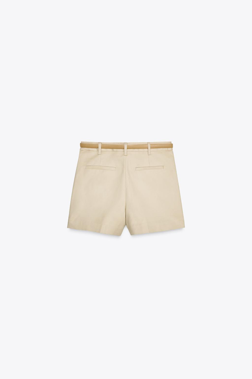 DARTED BERMUDA SHORTS WITH BELT - Zara фото 12