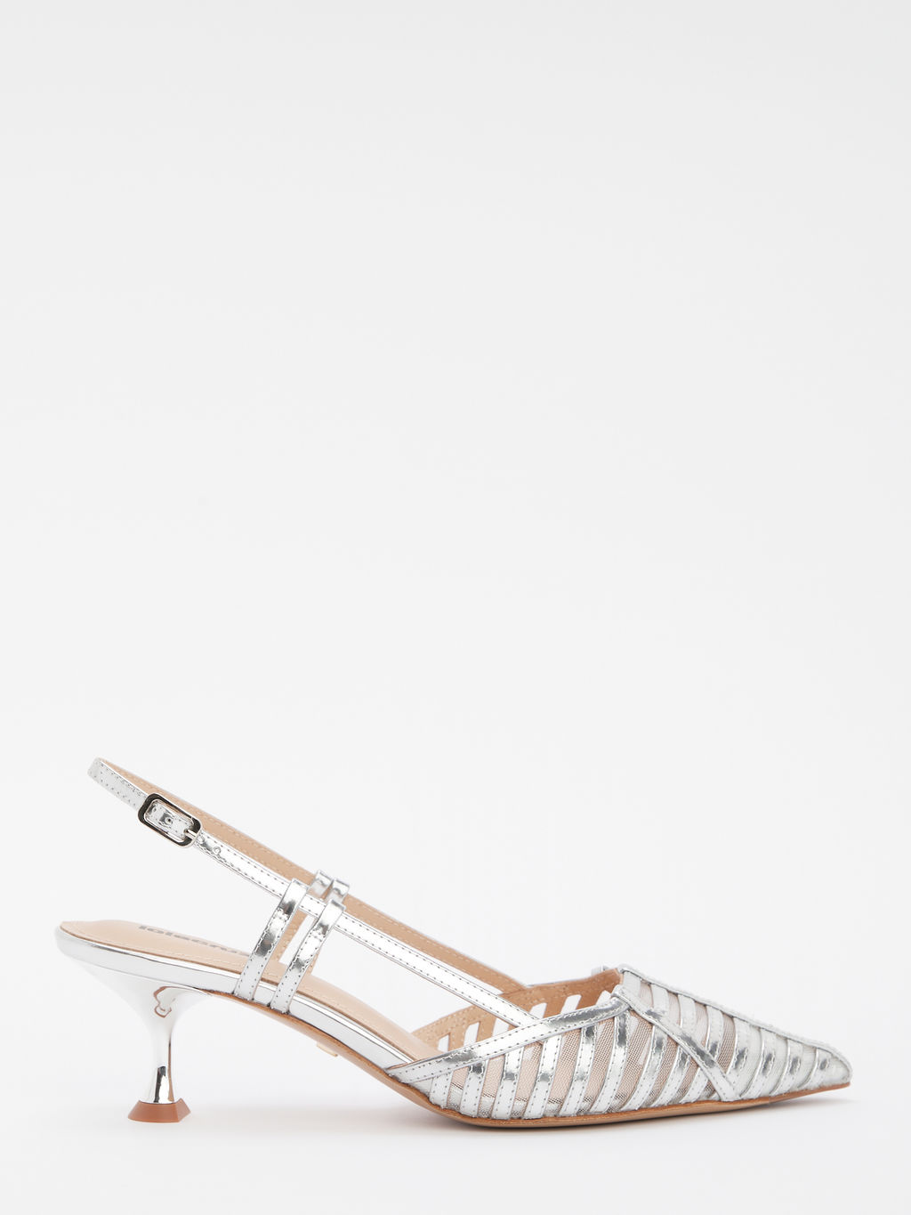 Женские туфли с открытой пяткой (слингбэк) LOLA CRUZ STREEP PUMP Артикул 4745727, серебряный