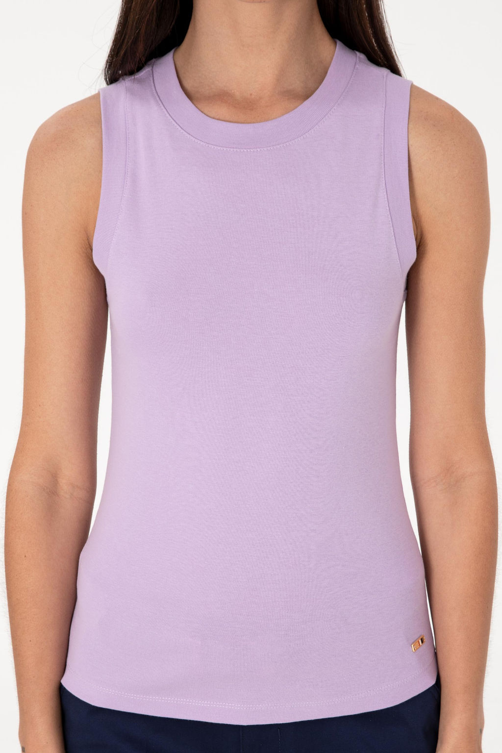 Kad_n Lila Kolsuz Bisiklet Yaka Basic Ti__rt Sepette S_rpriz _ndirim - U.s. polo assn фото 6