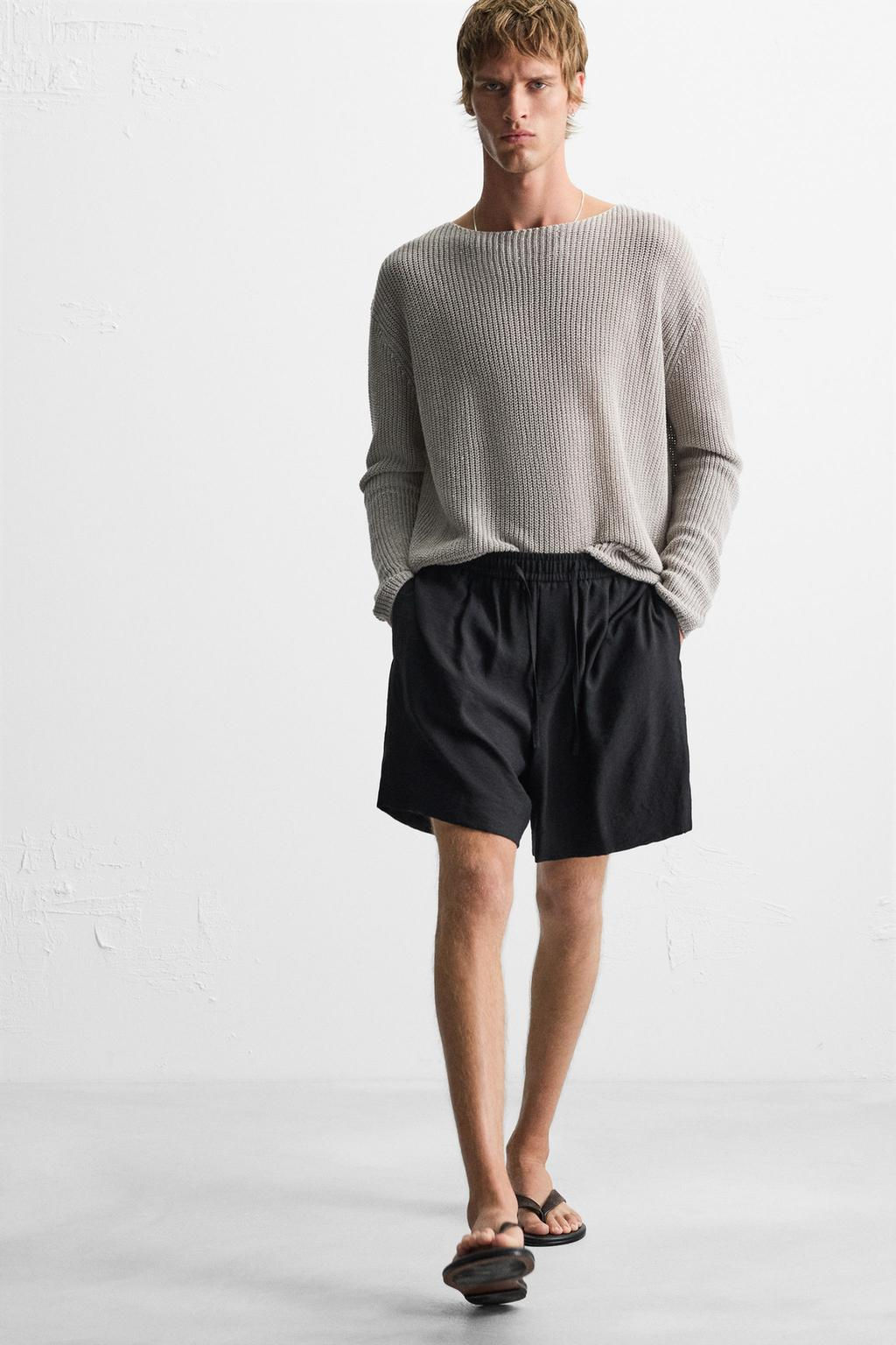 RELAXED FIT FLOWING BERMUDA SHORTS - Zara фото 5