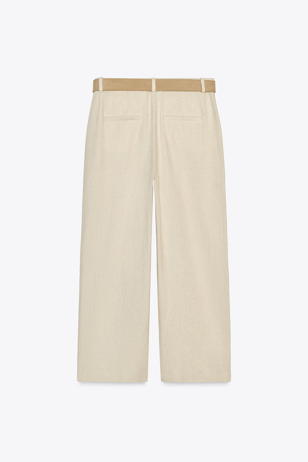 LINEN BLEND CULOTTES WITH BELT - Zara фото 15