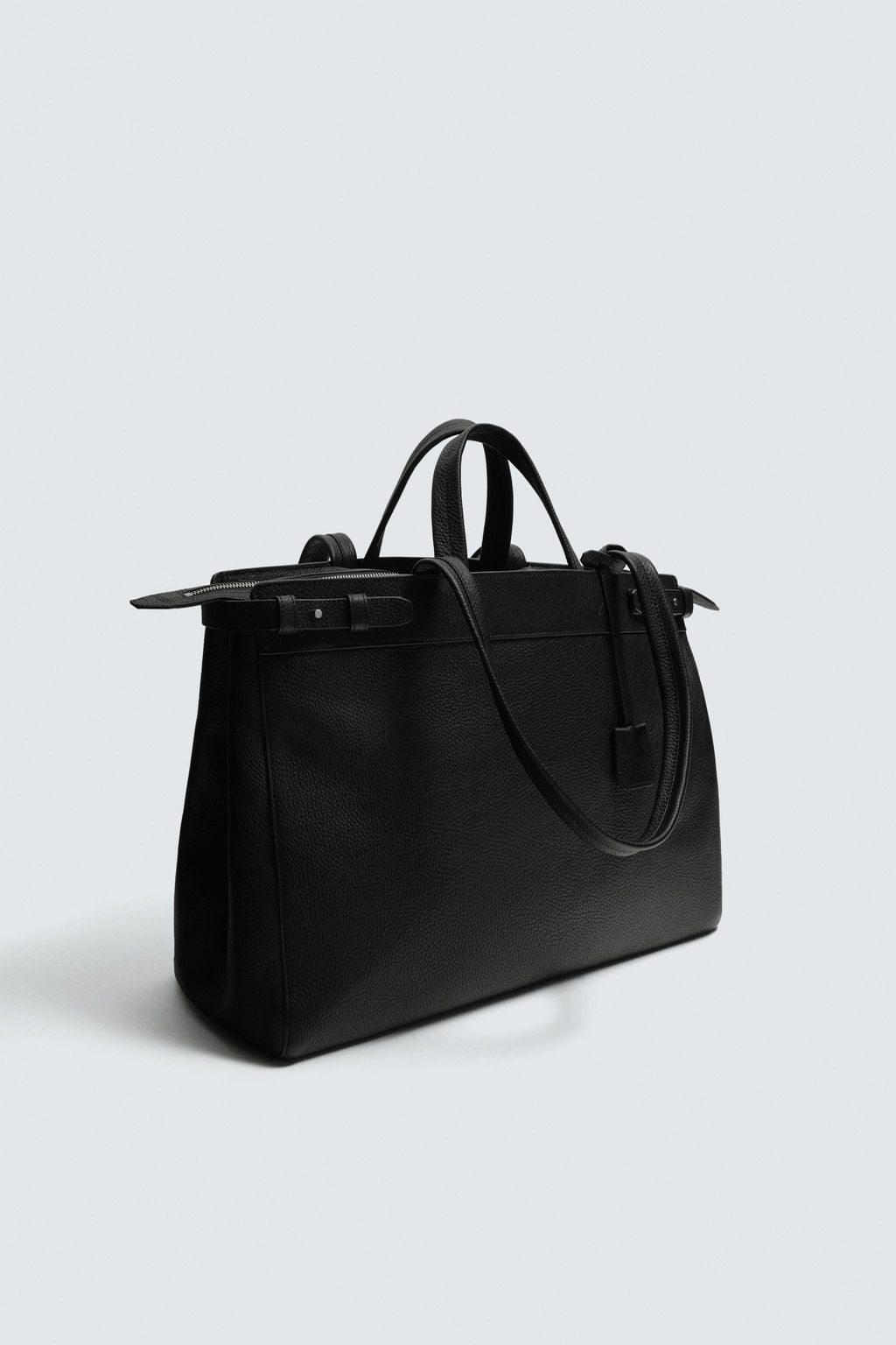 BOLSO SHOPPER PIEL / Negro - Zara фото 4