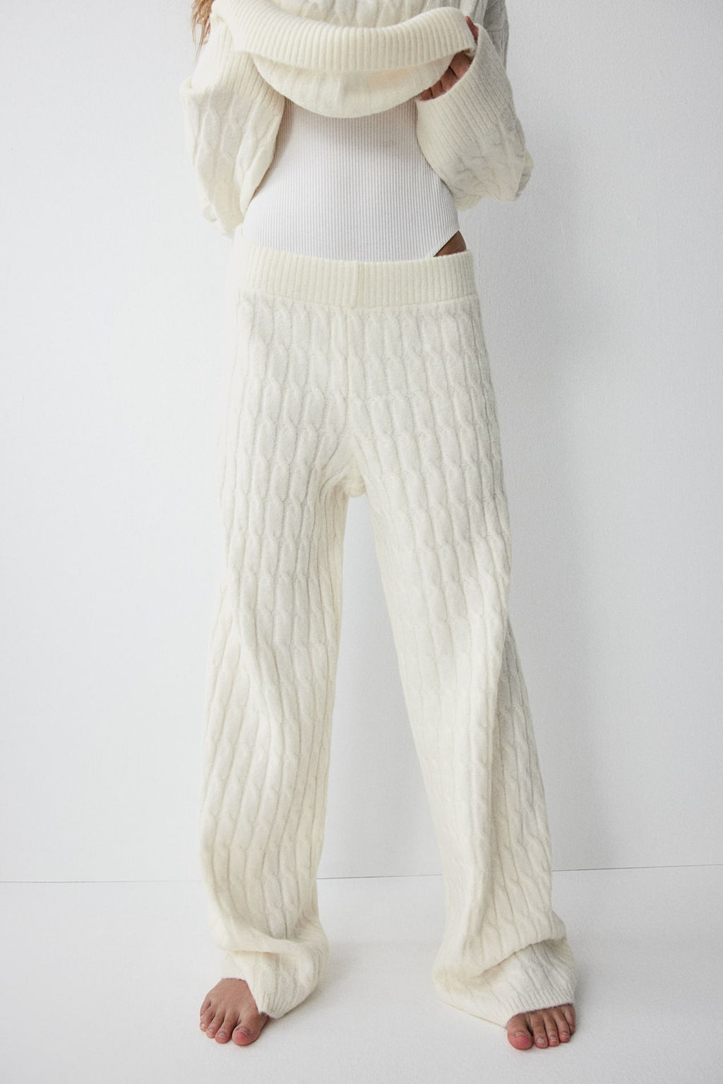 Pantalon en punto trenzado - H&m фото 2