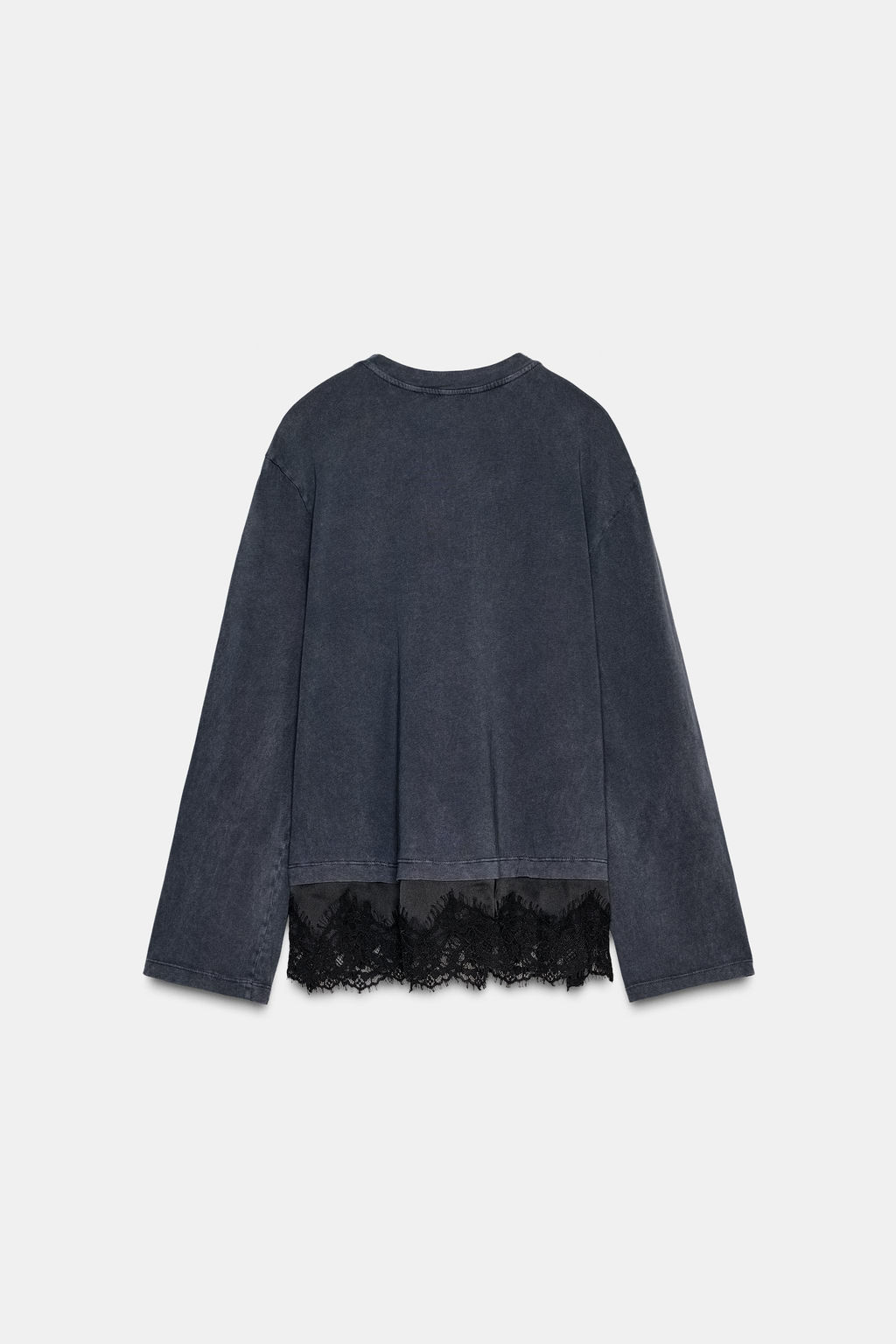 CONTRAST LACE T-SHIRT - Zara фото 7