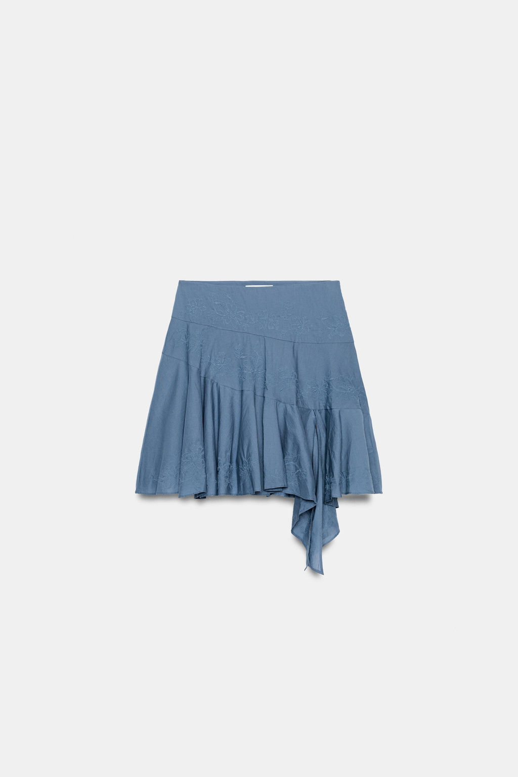 FALDA ASIM?TRICA BORDADOS / Azul - Zara фото 6