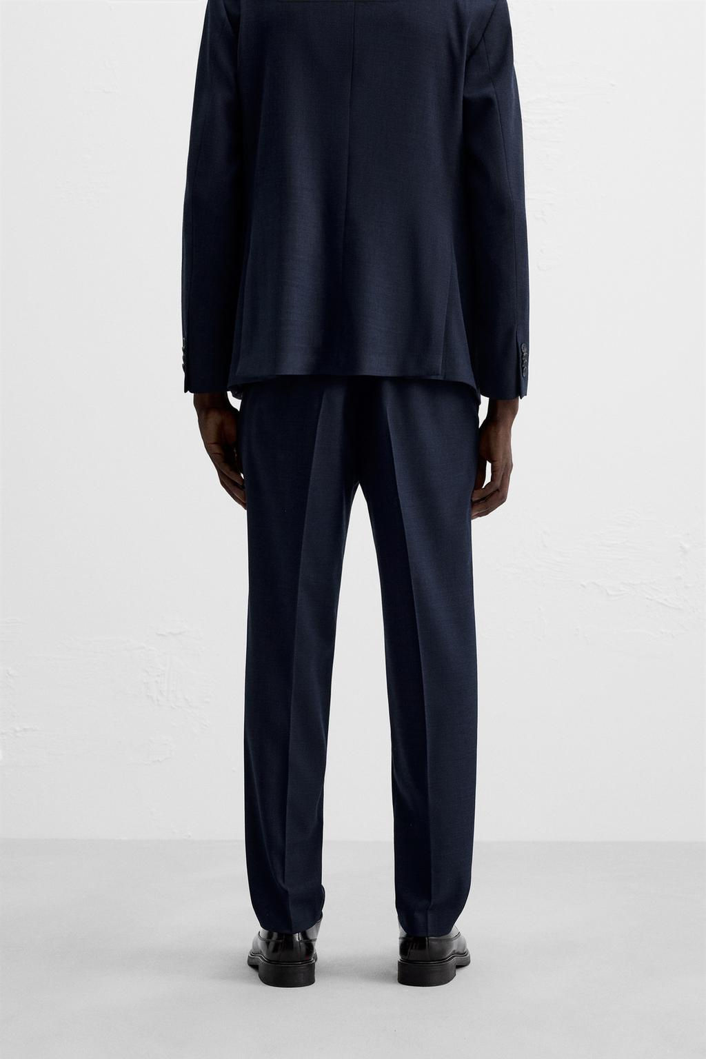 TEXTURED SUIT TROUSERS - Zara фото 3