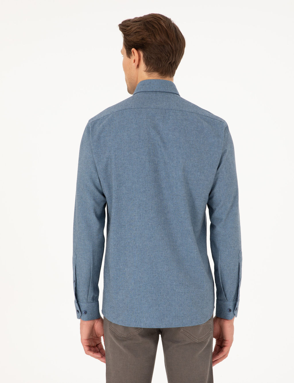 Mavi Slim Fit Uzun Kollu G_mlek