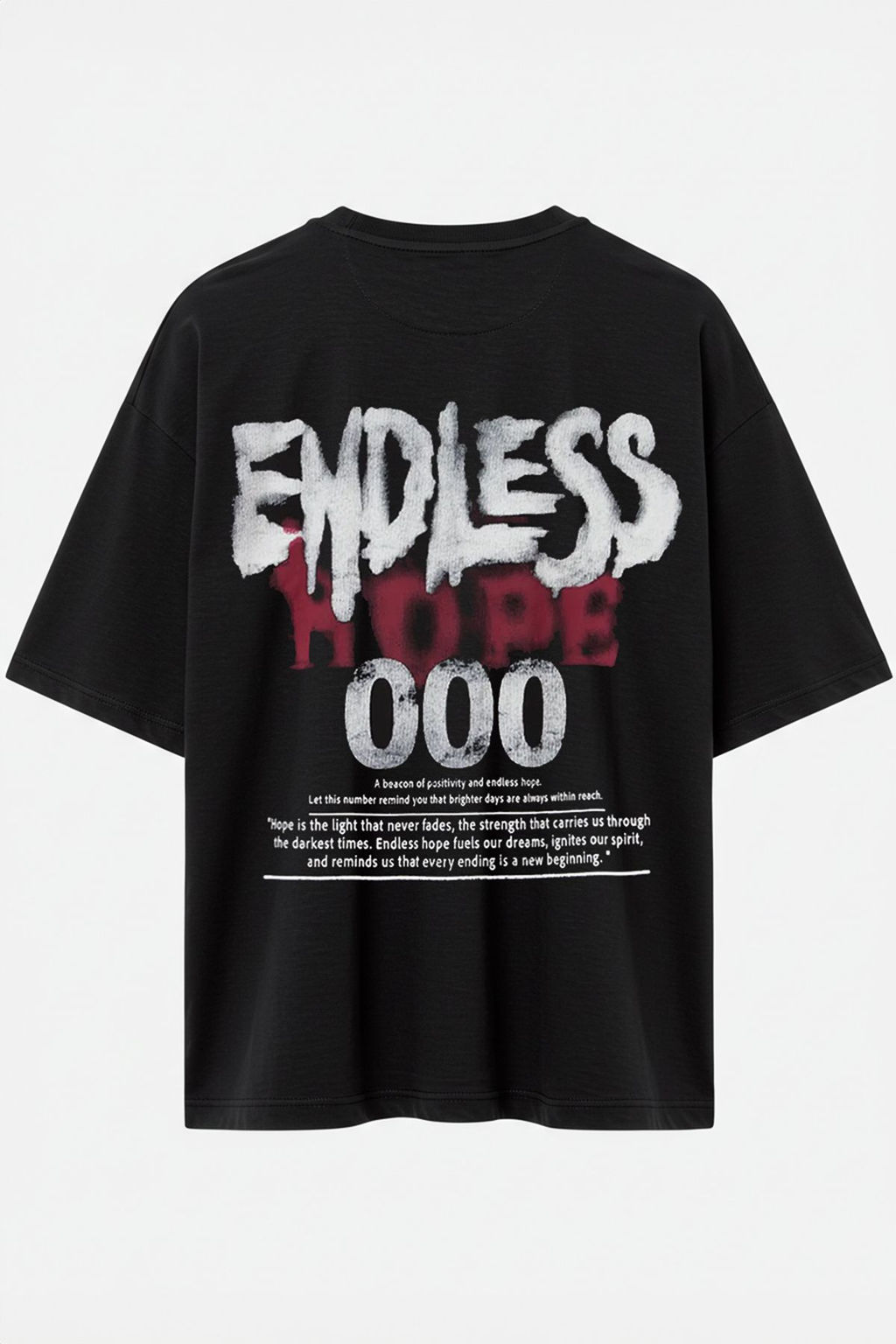 TRENDYOL MAN Siyah Oversize/Genis Kesim Endless Bask?l? %100 Pamuk T-Shirt TMNSS25TS00137 - Trendyolmilla фото 3