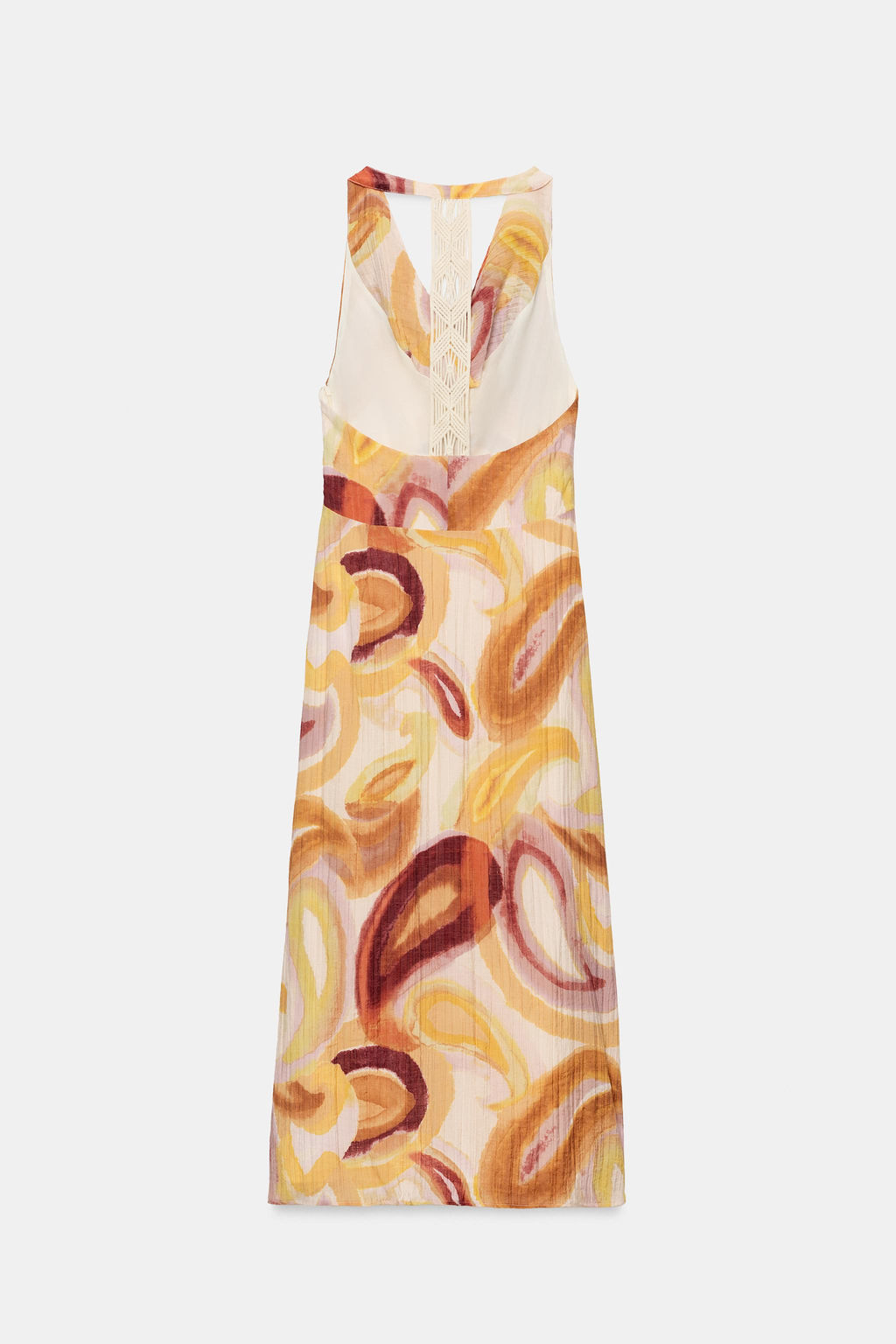 VESTIDO MIDI ESTAMPADO ESPALDA COMBINADA / Multicolor - Zara фото 8