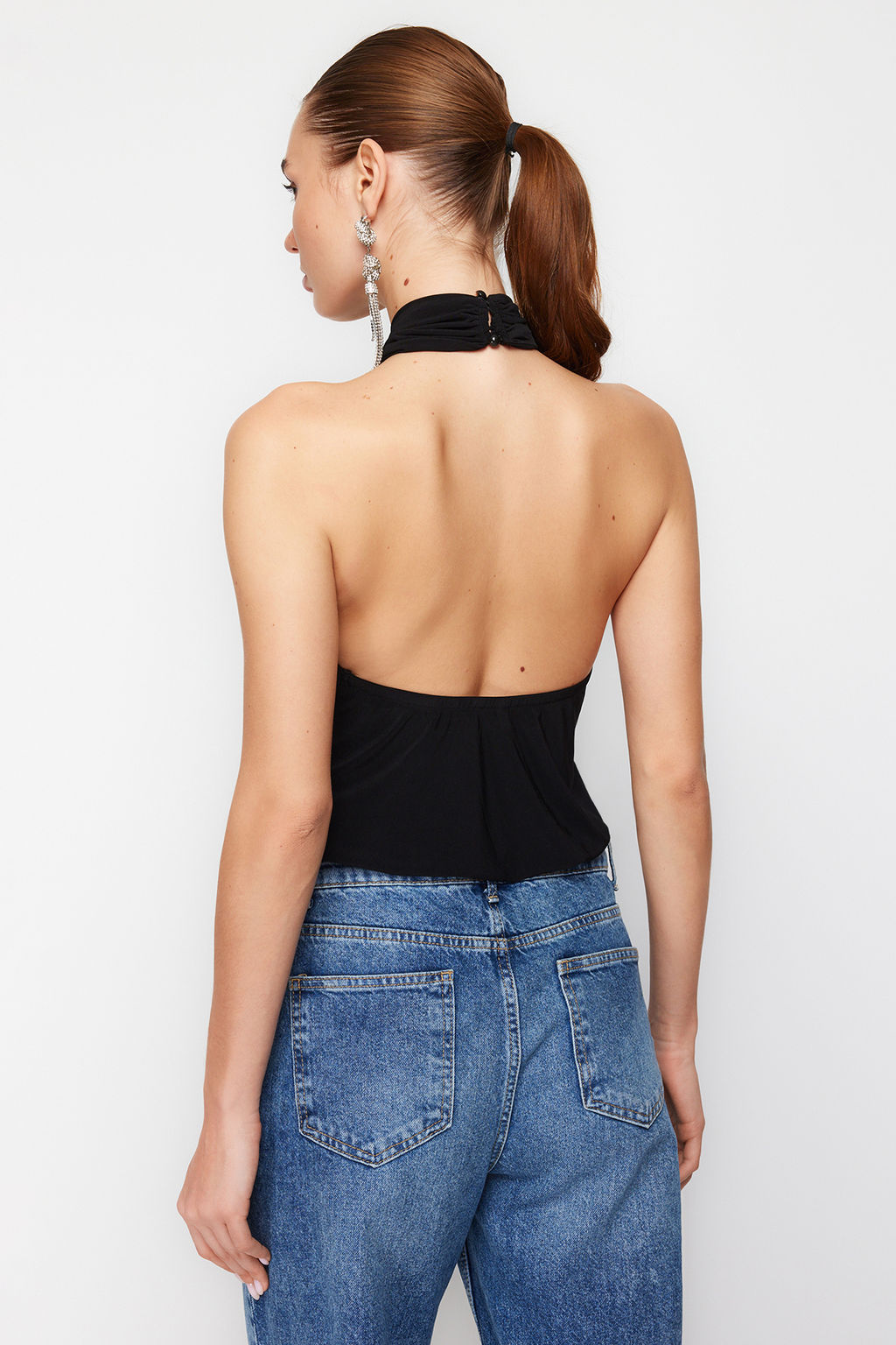 TRENDYOLMILLA Siyah Halter Yaka Orme Body TPRSS24BD00004 фото 5