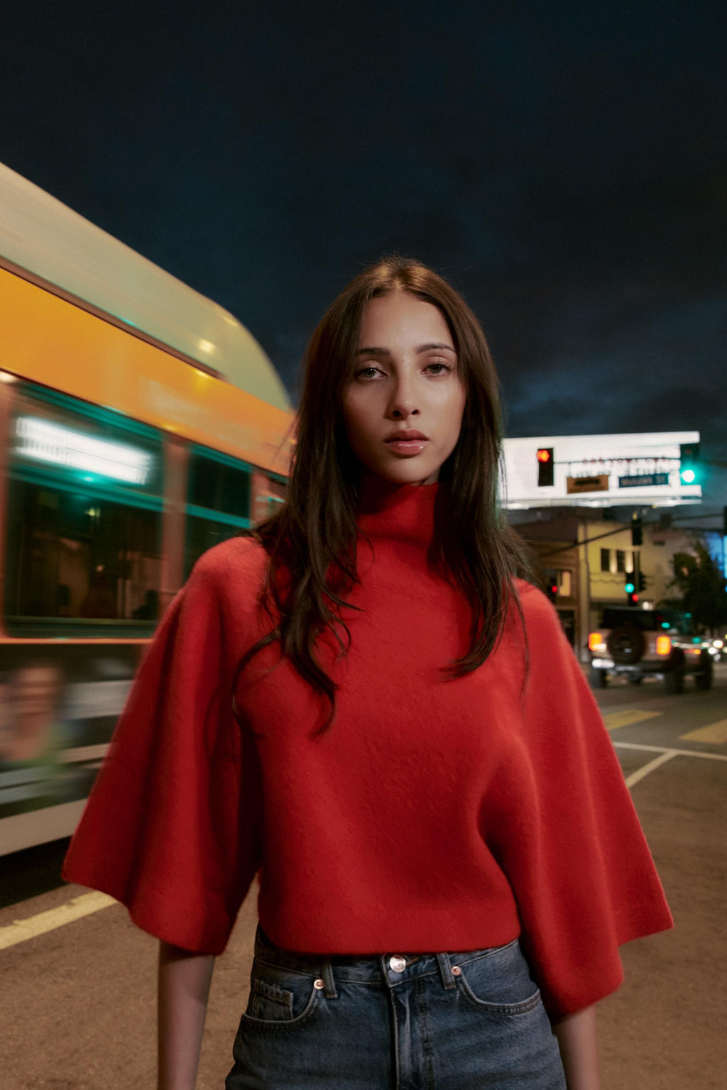 JERSEY PUNTO MANGA ANCHA / Rojo - Zara фото 3