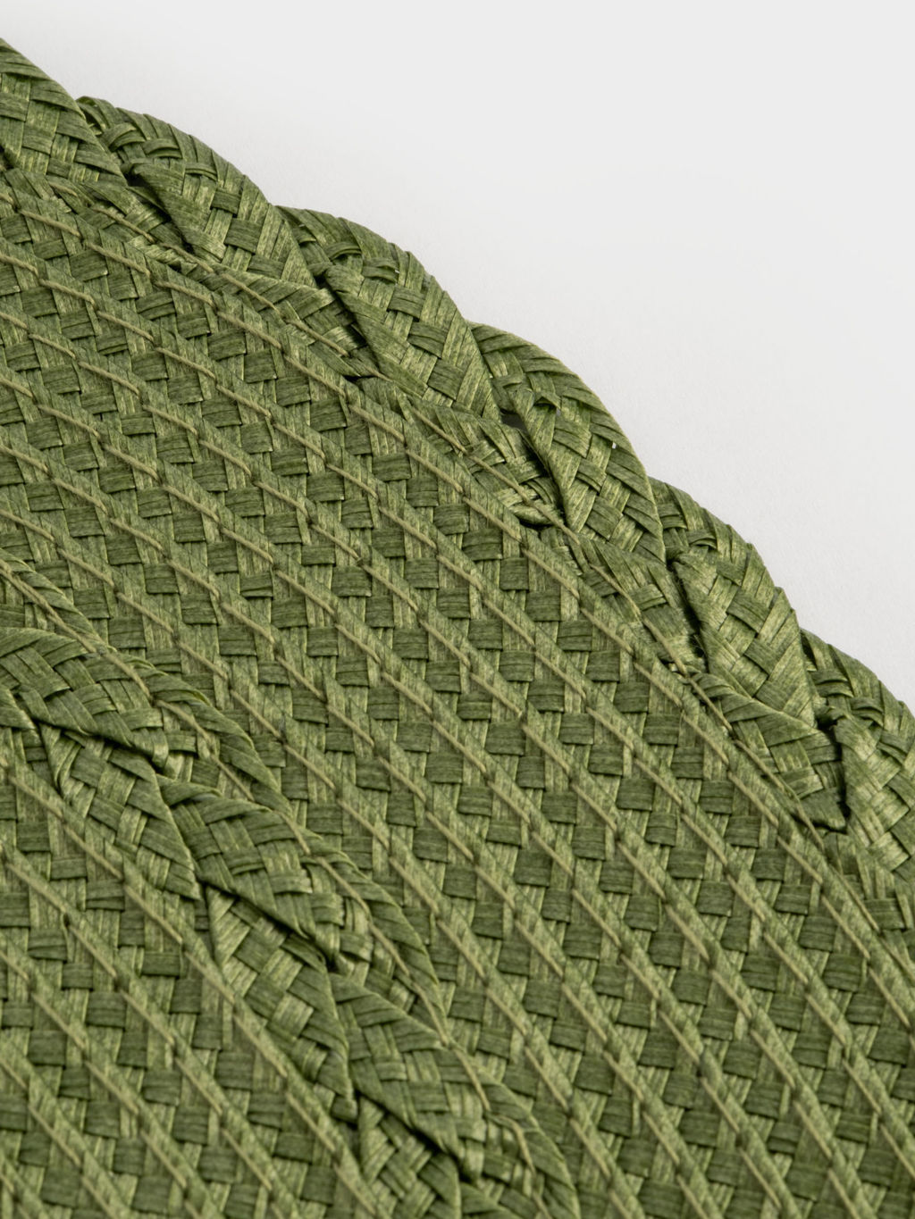 Салфетка под приборы, 38 см, полипропилен, круглая, зеленая, Косы, Matera - Anna lafarg фото 5