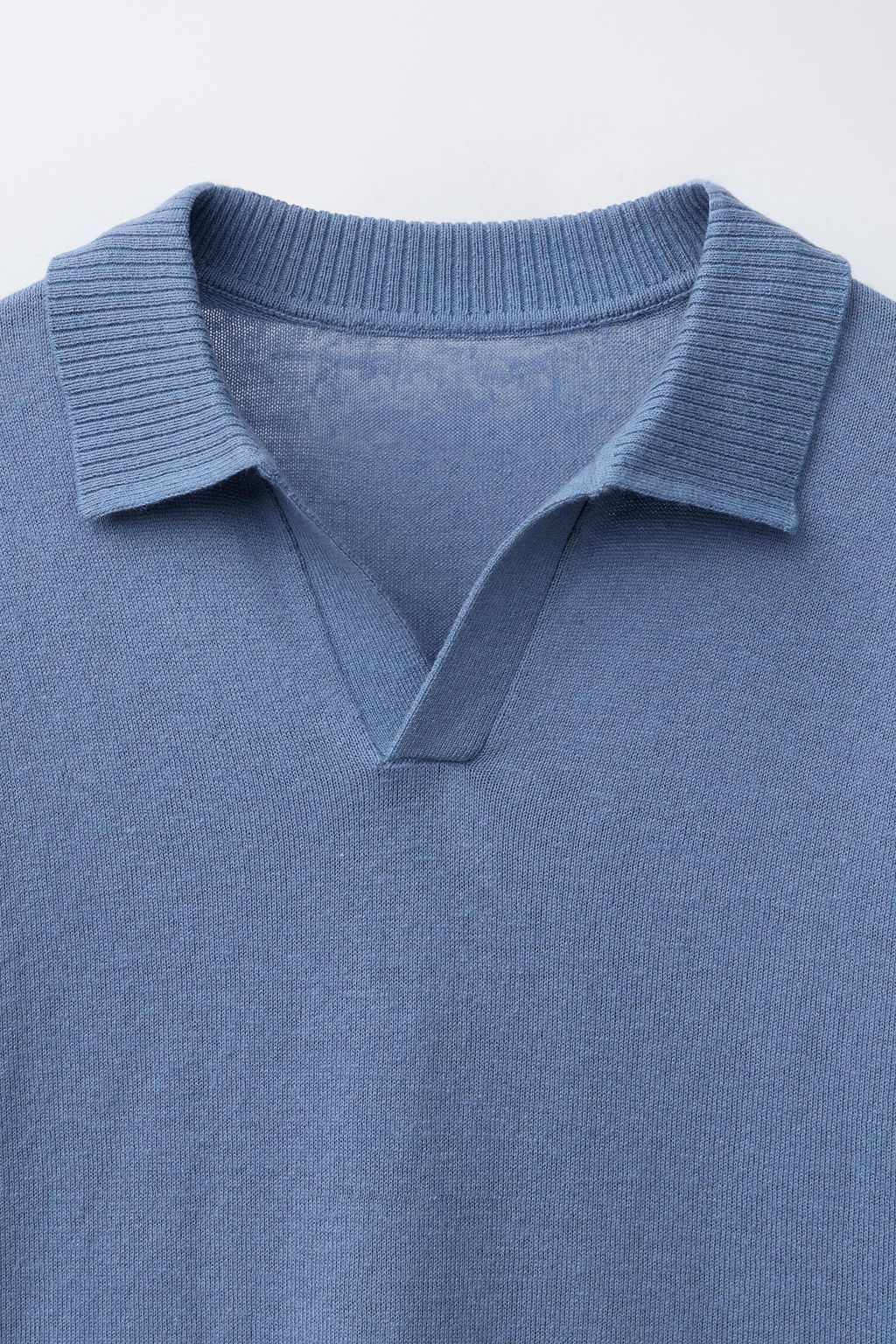 POLO ALGOD?N Y LINO / Azul - Zara фото 3