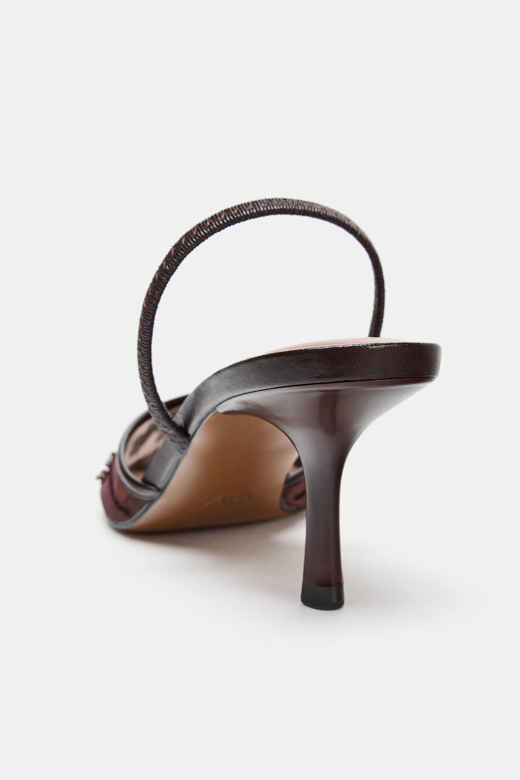 RHINESTONE MESH SLINGBACK HEELS - Zara фото 6