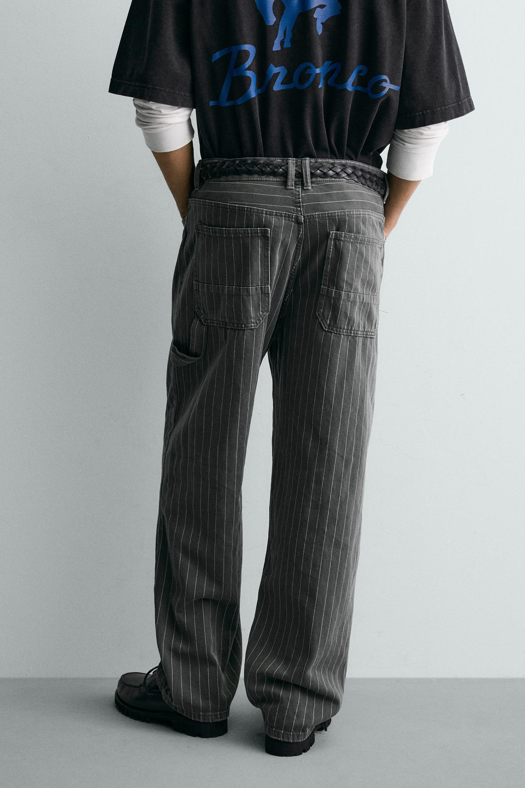 PINSTRIPE BAGGY FIT TROUSERS - Zara фото 13