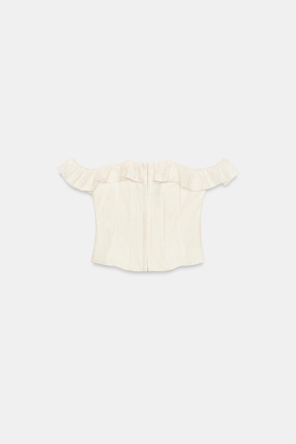 TOP CORSETERO ENCAJE / Crudo - Zara фото 4
