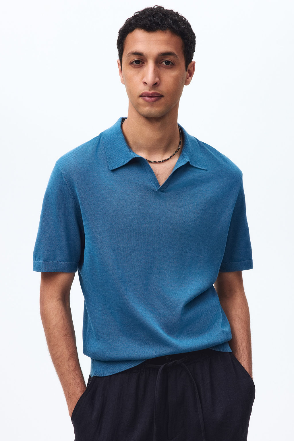 Polo en mezcla de seda Regular Fit - H&m фото 5