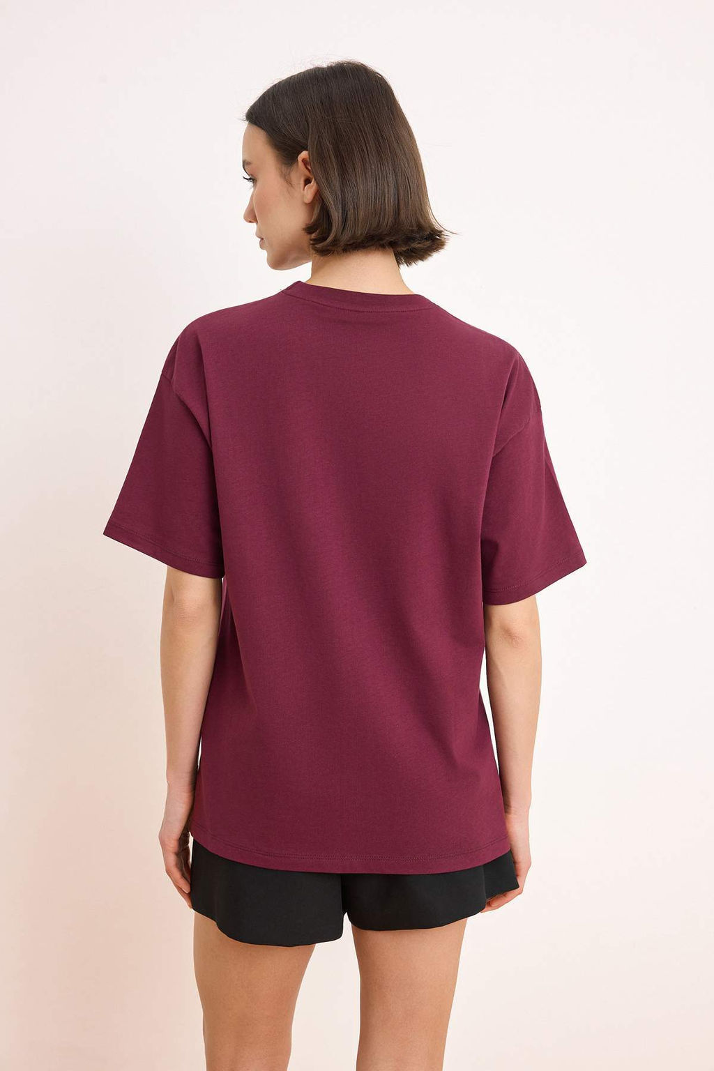 Murdum Slogan Oversize/Genis Kal?p Dusuk Kol K?sa Kollu %100 Pamuk Orme T-Shirt TWOSS26TS00172 - Trendyolmilla фото 4