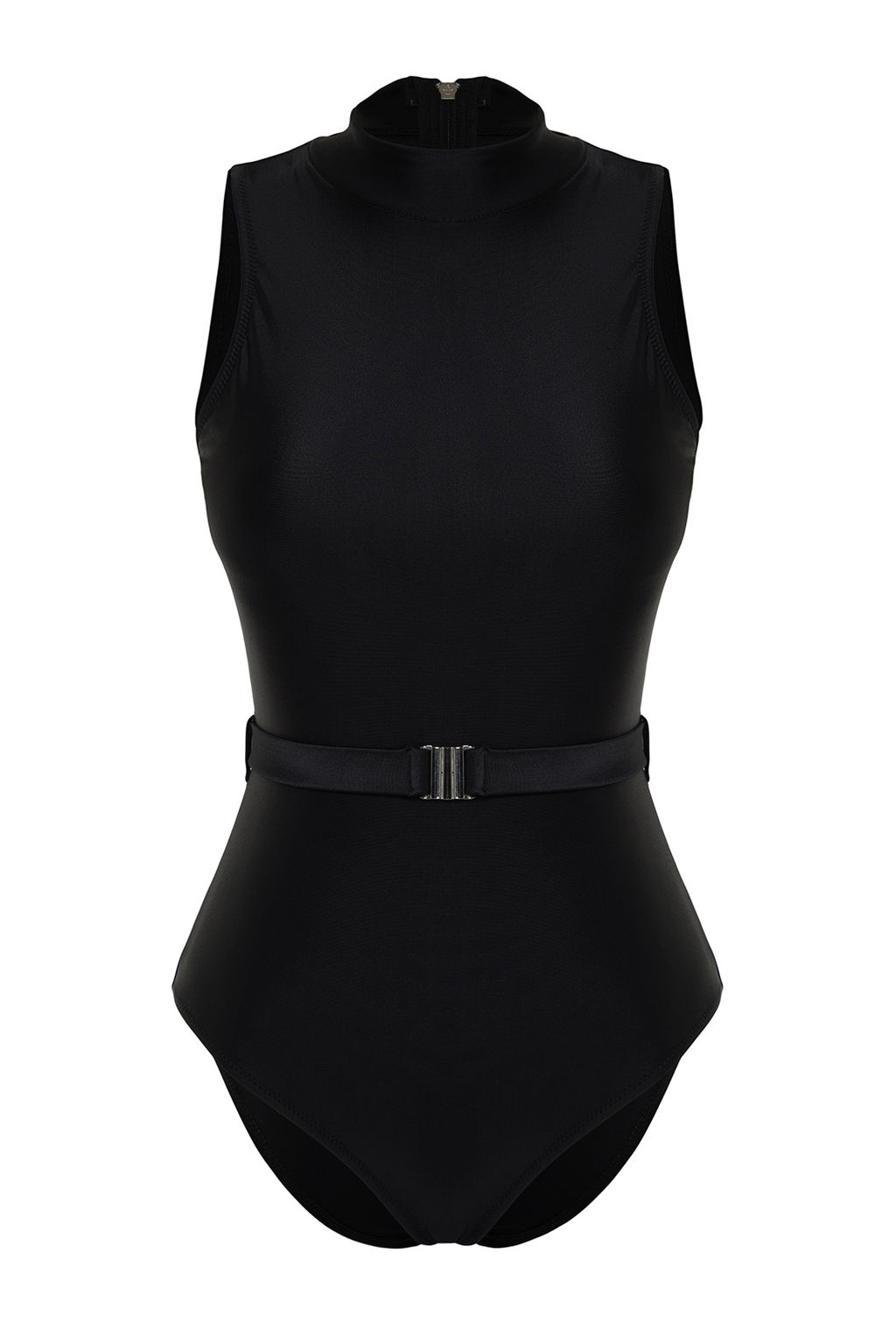 TRENDYOLMILLA Siyah Kemerli Halter Yaka Regular Mayo TBESS24MA00101 фото 6