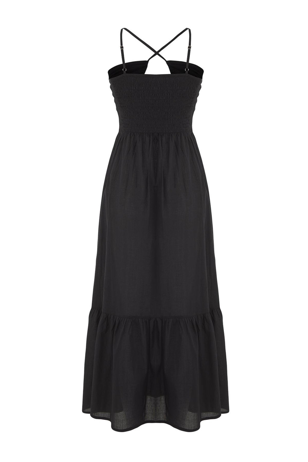 TRENDYOLMILLA Etnik Desenli Dokuma 100% Pamuk Plaj Elbise TBESS25EL00110