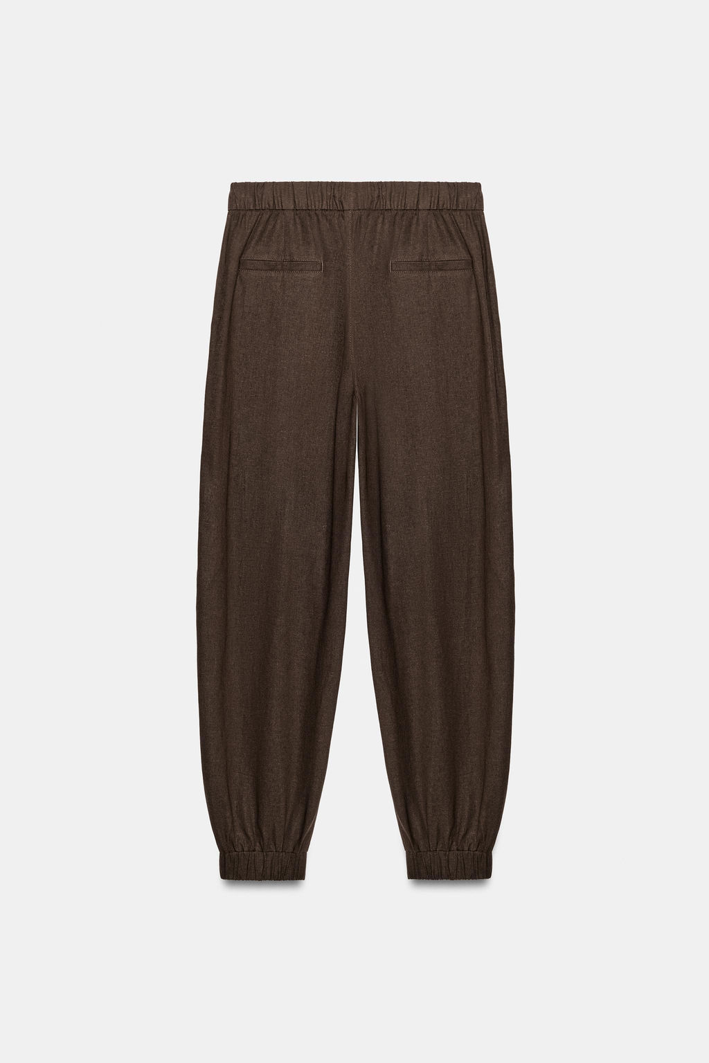 PANTAL?N JOGGER BAJO PU?O / Marr?n oscuro