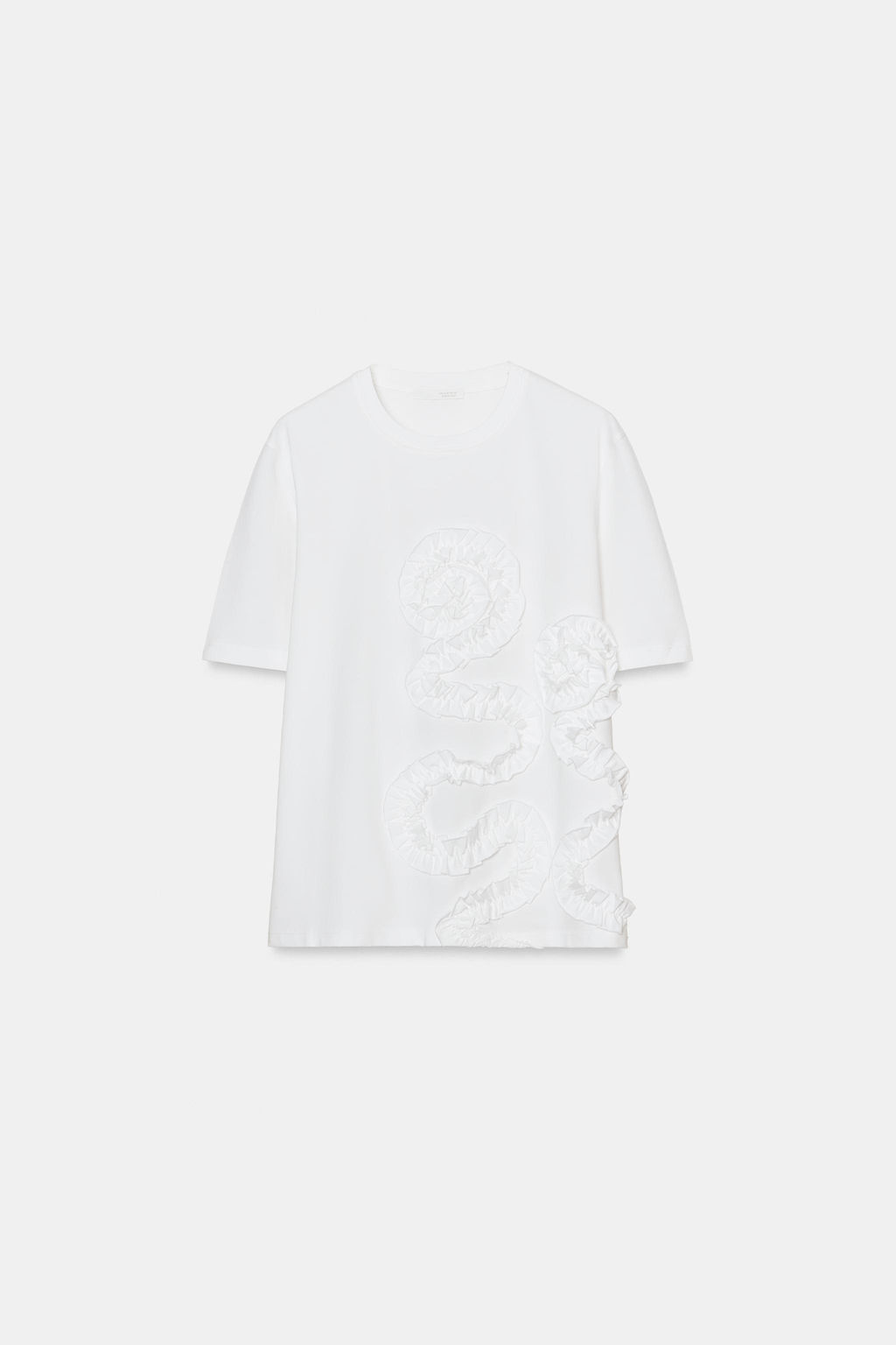 CAMISETA FLOR VOLUMEN / Blanco - Zara фото 6