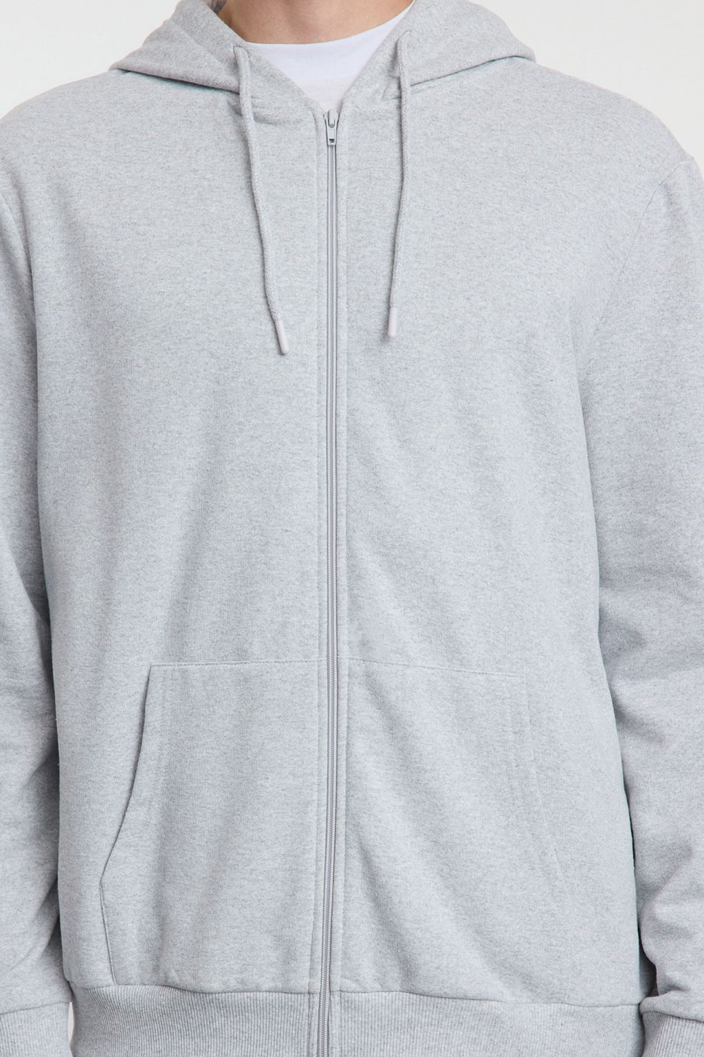 Gri Melanj Regular/Normal Kesim Fermuarl? Kapusonlu Basic Sweatshirt TMNAW25SW00114 - Trendyolmilla фото 3