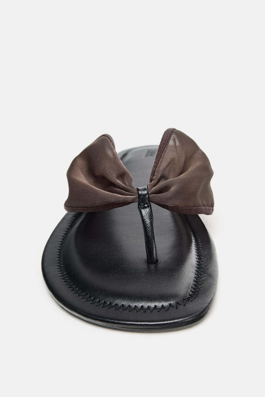 SANDALIA PLANA TEJIDO MESH / Marr?n Chocolate - Zara фото 4