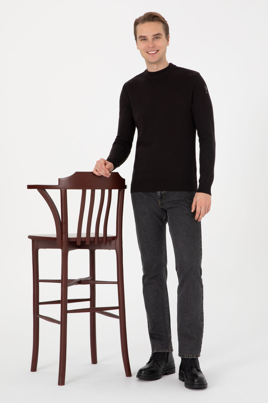 Erkek Siyah Basic Kazak - U.s. polo assn фото 11