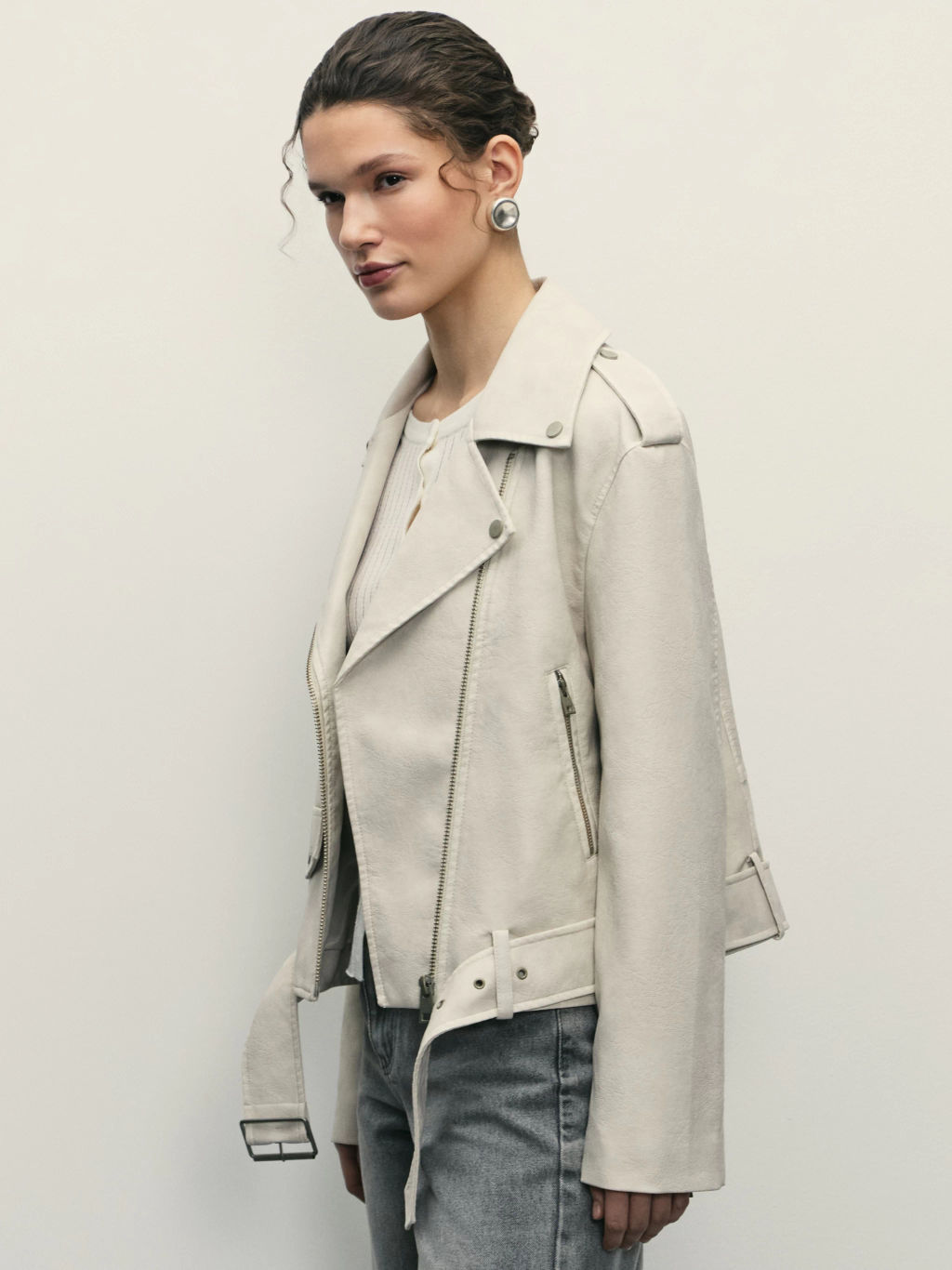 Куртка-косуха из искусственной кожи / Zarina  фото 7