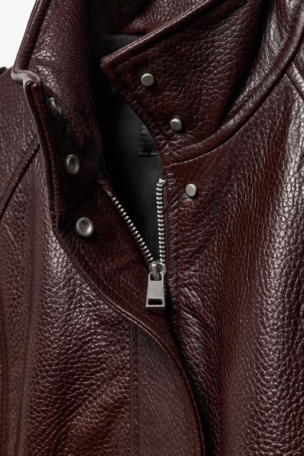 100% LEATHER BOMBER JACKET ZW COLLECTION LIMITED EDITION - Zara фото 8