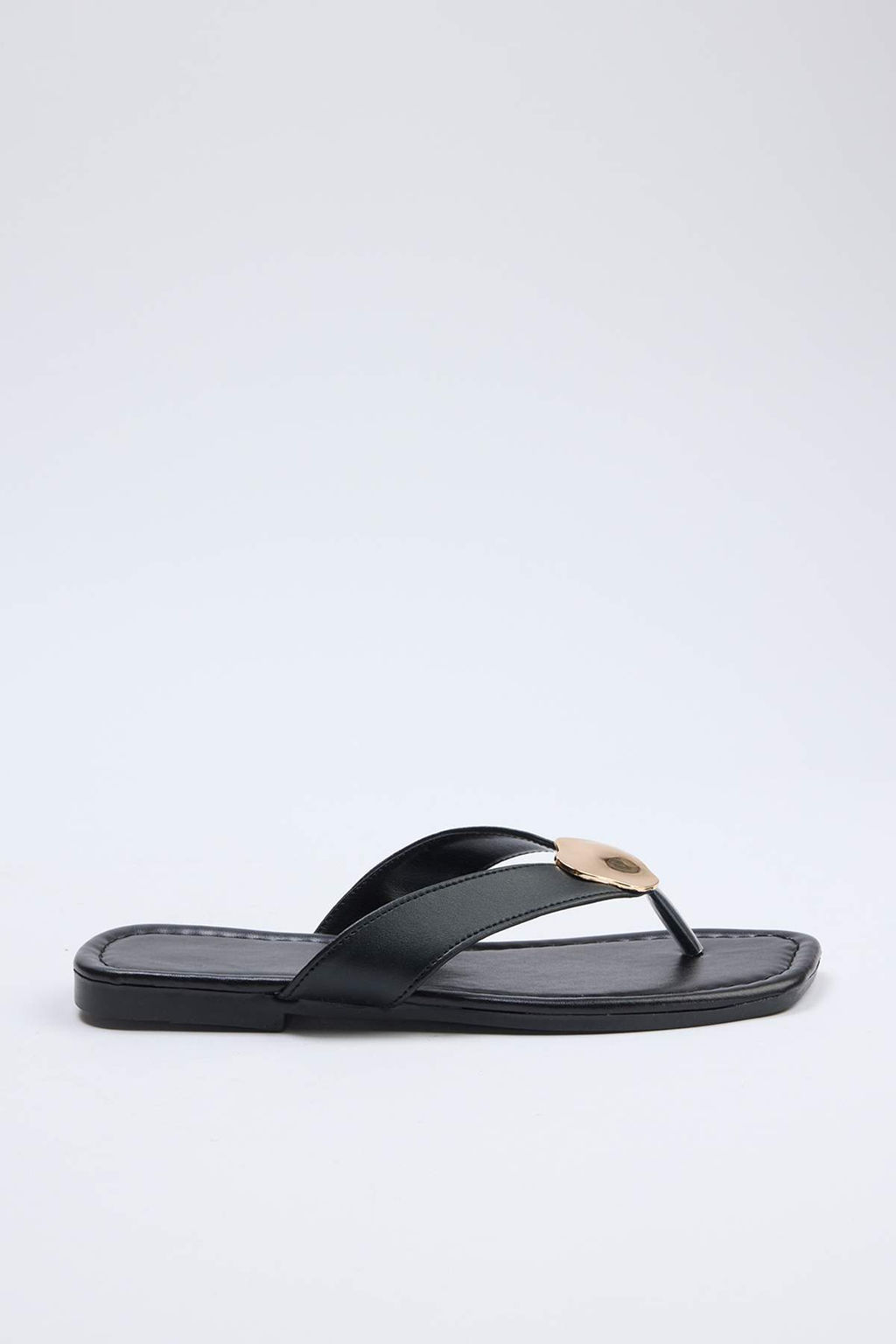 Siyah Gold Toka Detayl? Kad?n Parmak Aras? Terlik TAKSS26TE00025