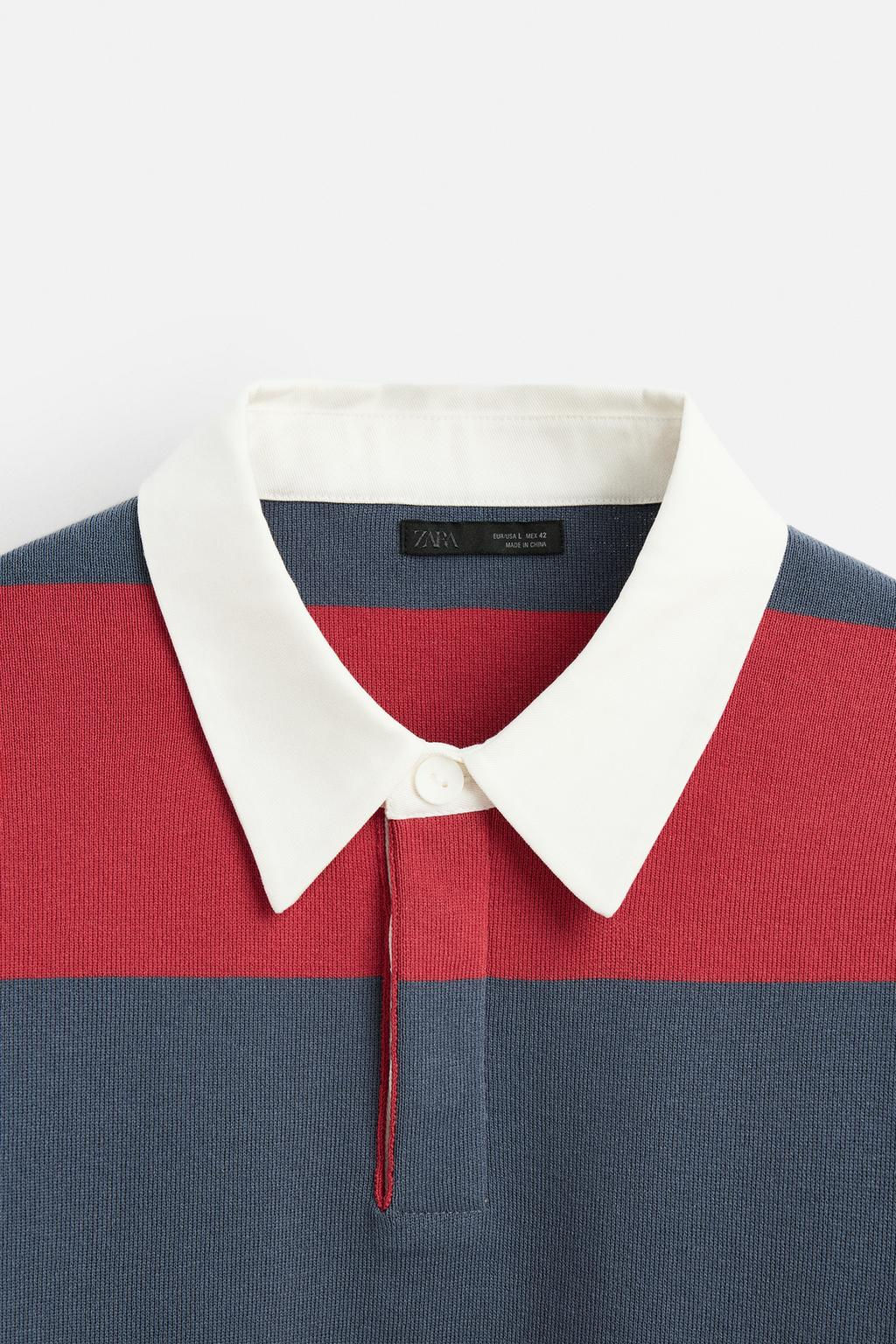 STRIPED KNIT POLO SHIRT - Zara фото 10