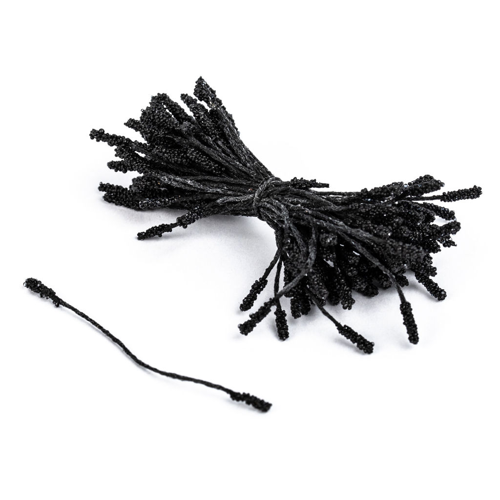 Blumentag Тычинки для искусственных цветов TIC/B-1.5 10 х 85 шт черный/black фото 4