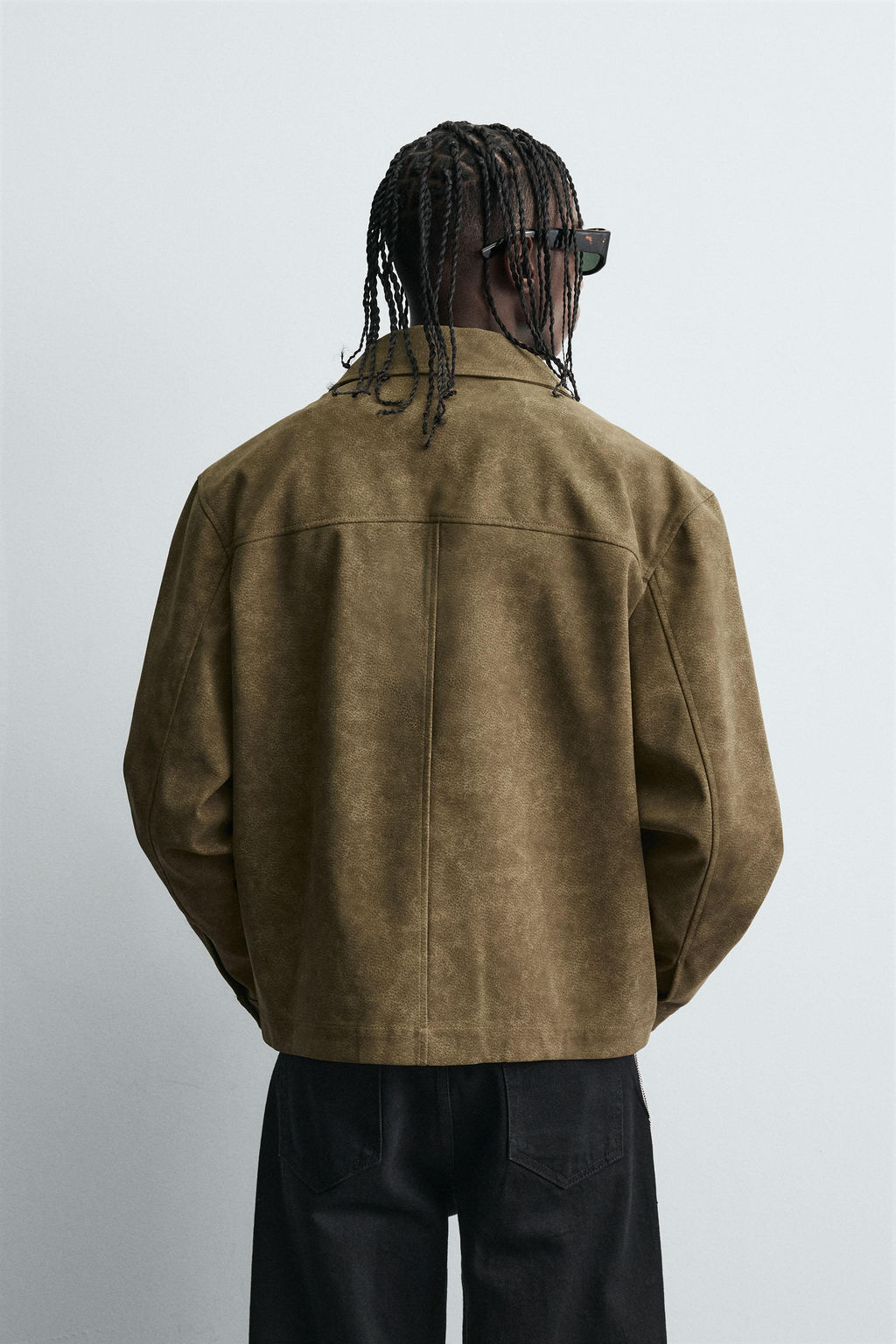 BOXY FIT FAUX SUEDE OVERSHIRT - Zara фото 3