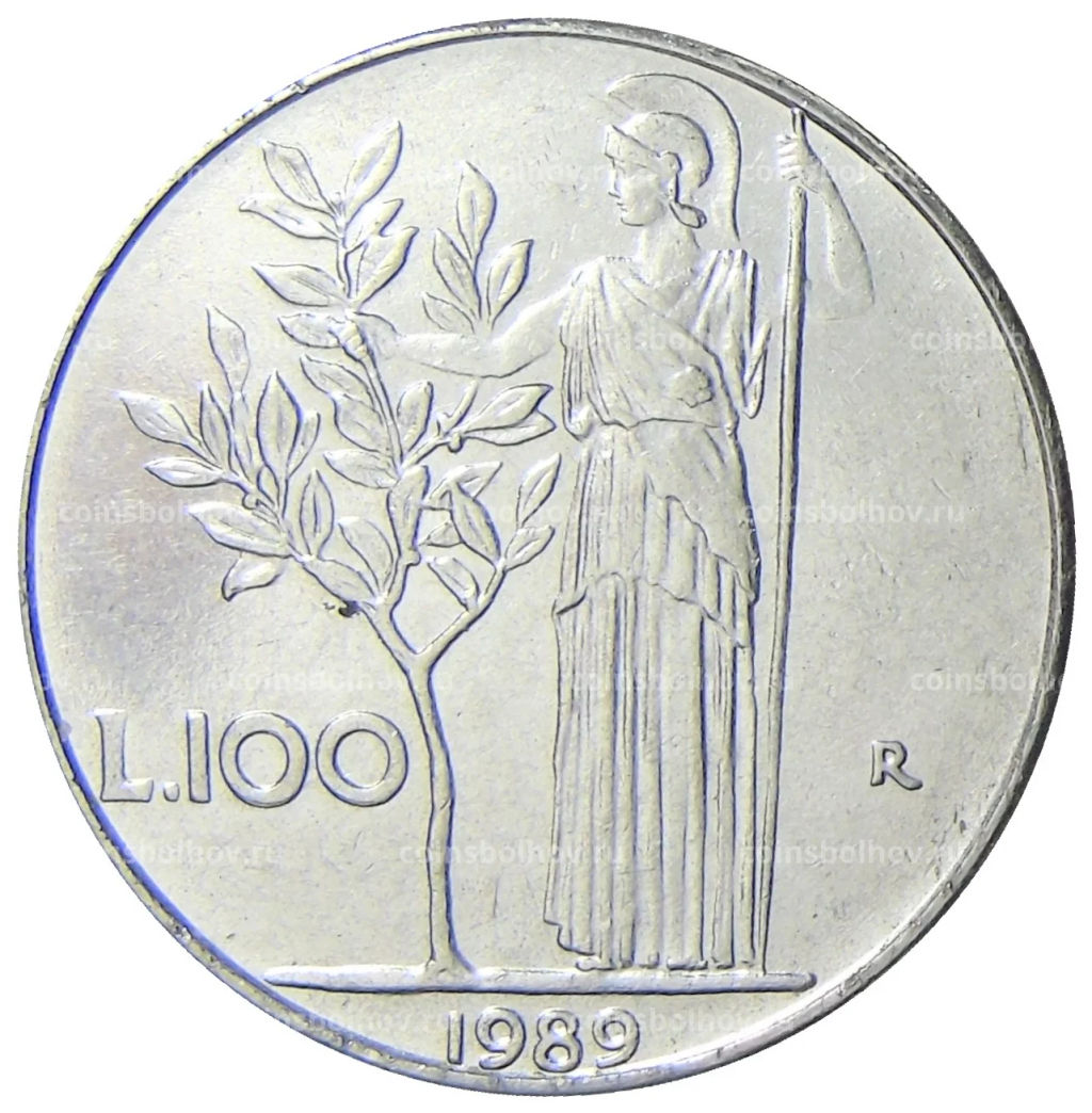 Монета 100 лир 1989 года Италия