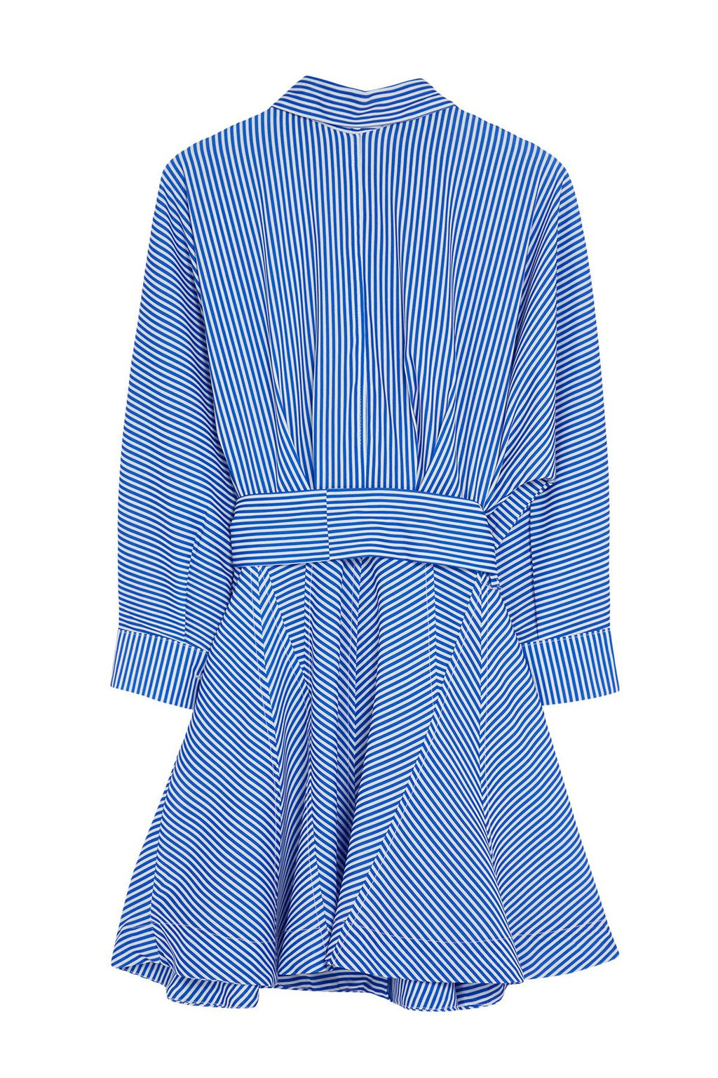 TRENDYOLMILLA Mavi Kusakl? Cizgili Mini Dokuma Gomlek Elbise TWOAW25EL00154  фото 11