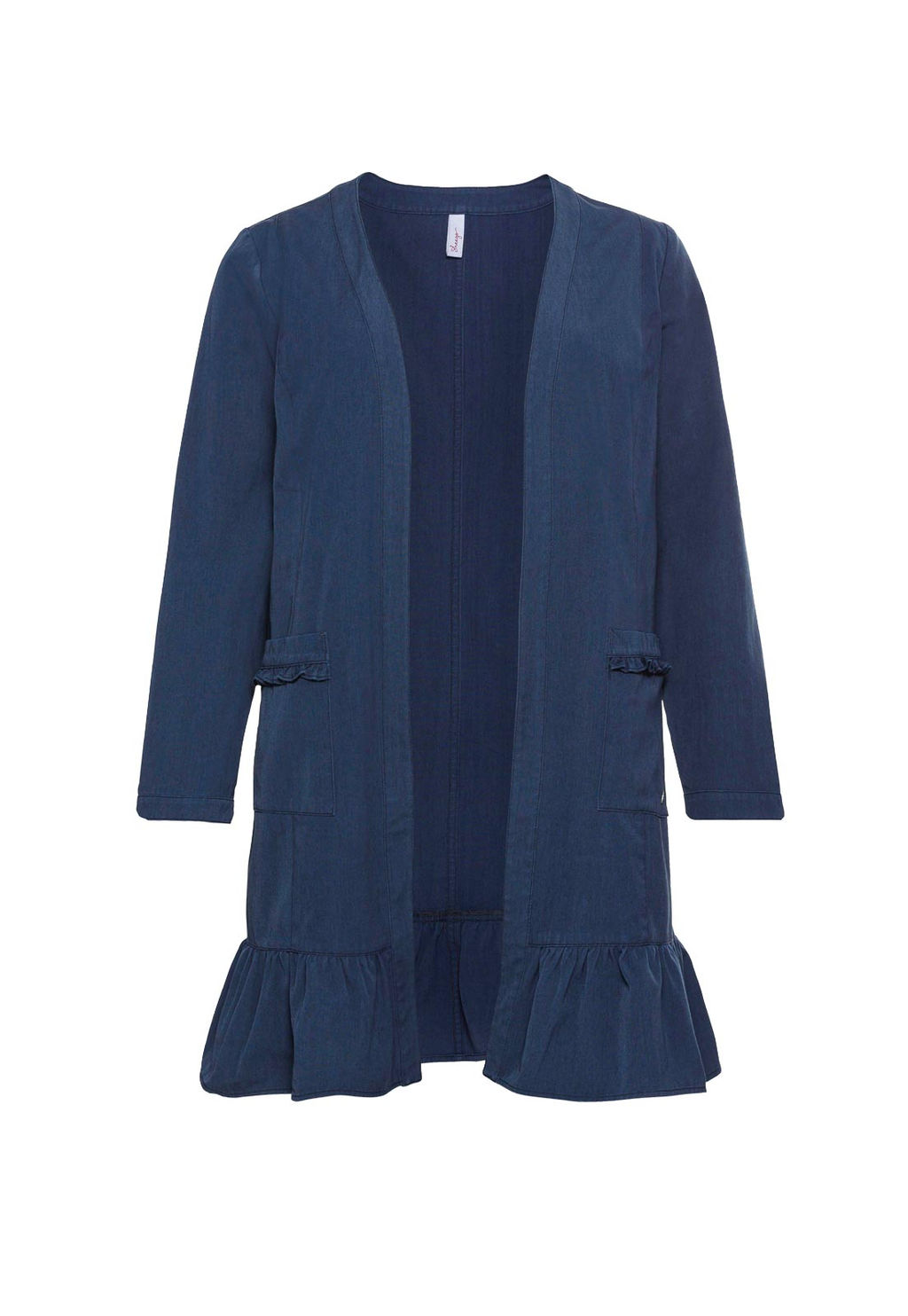 Короткое пальто, синее - Sheego фото 2