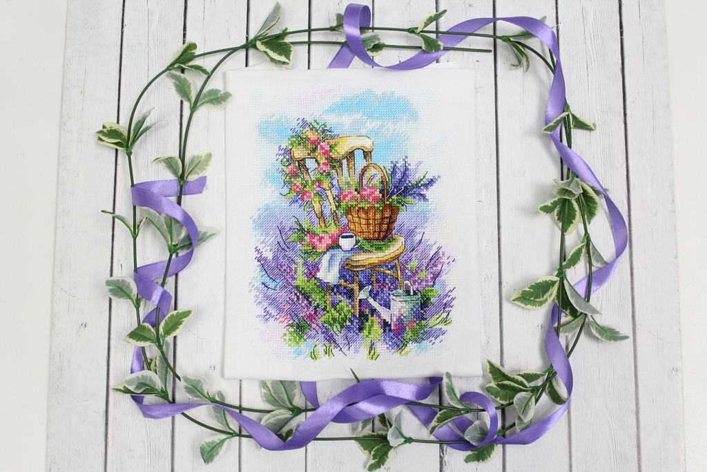 Набор для вышивания М.П.Студия А-061 Лавандовый завтрак 20 х 16 см