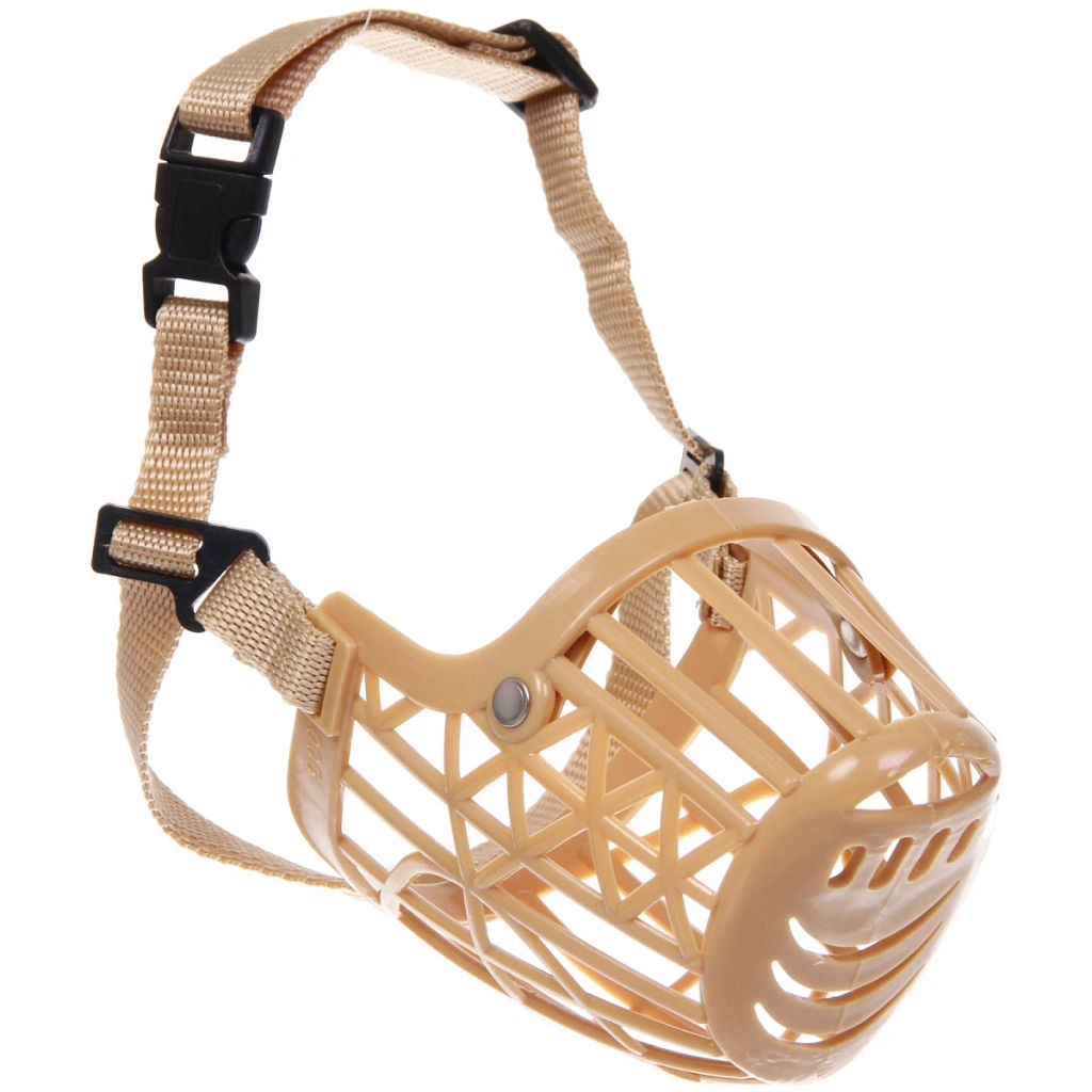 Цена за 2 шт. Намордник гуманный из гибкого пластика "Мой Бро", цвет светло - бежевый, №5 (лейбл)