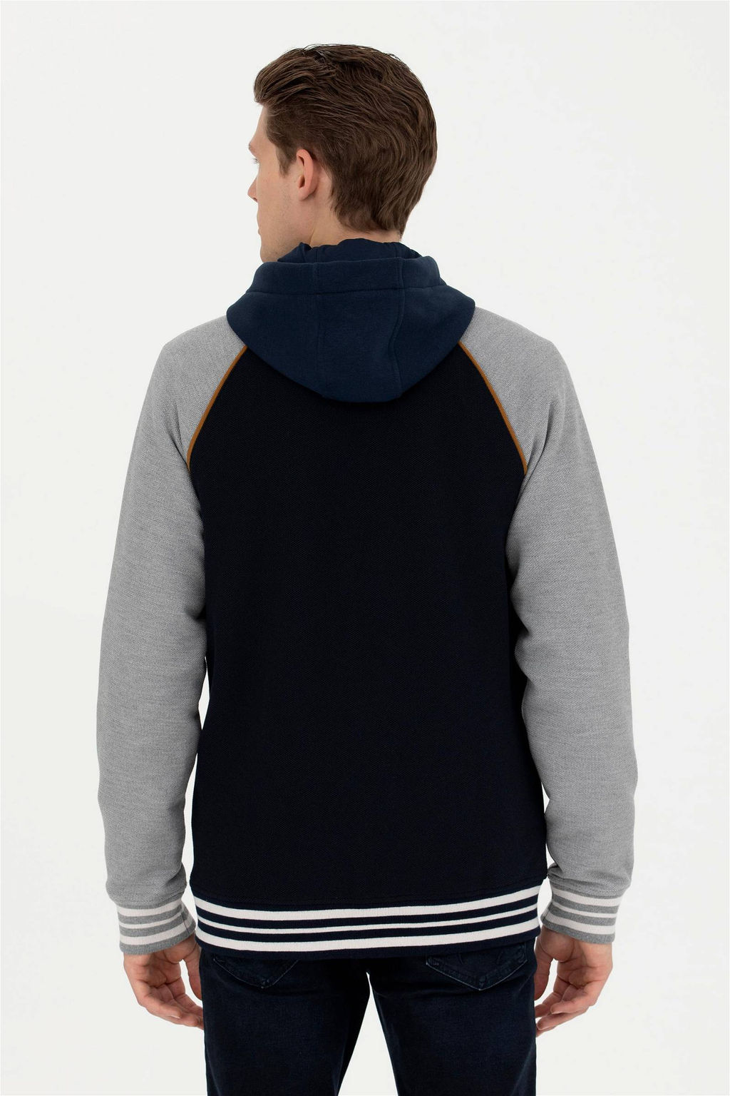 Мужской темно-синий вязаный кардиган - U.s. polo assn фото 5