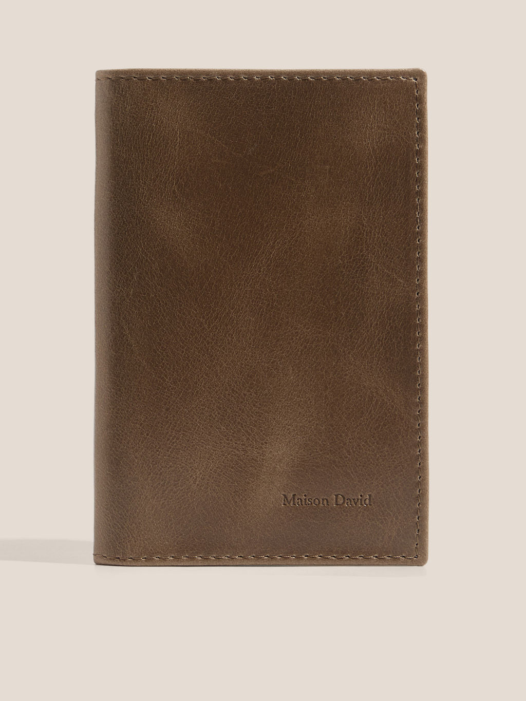 Обложка для паспорта MAISON DAVID PASSPORT COVER Артикул 4715366, зелено-коричневый
