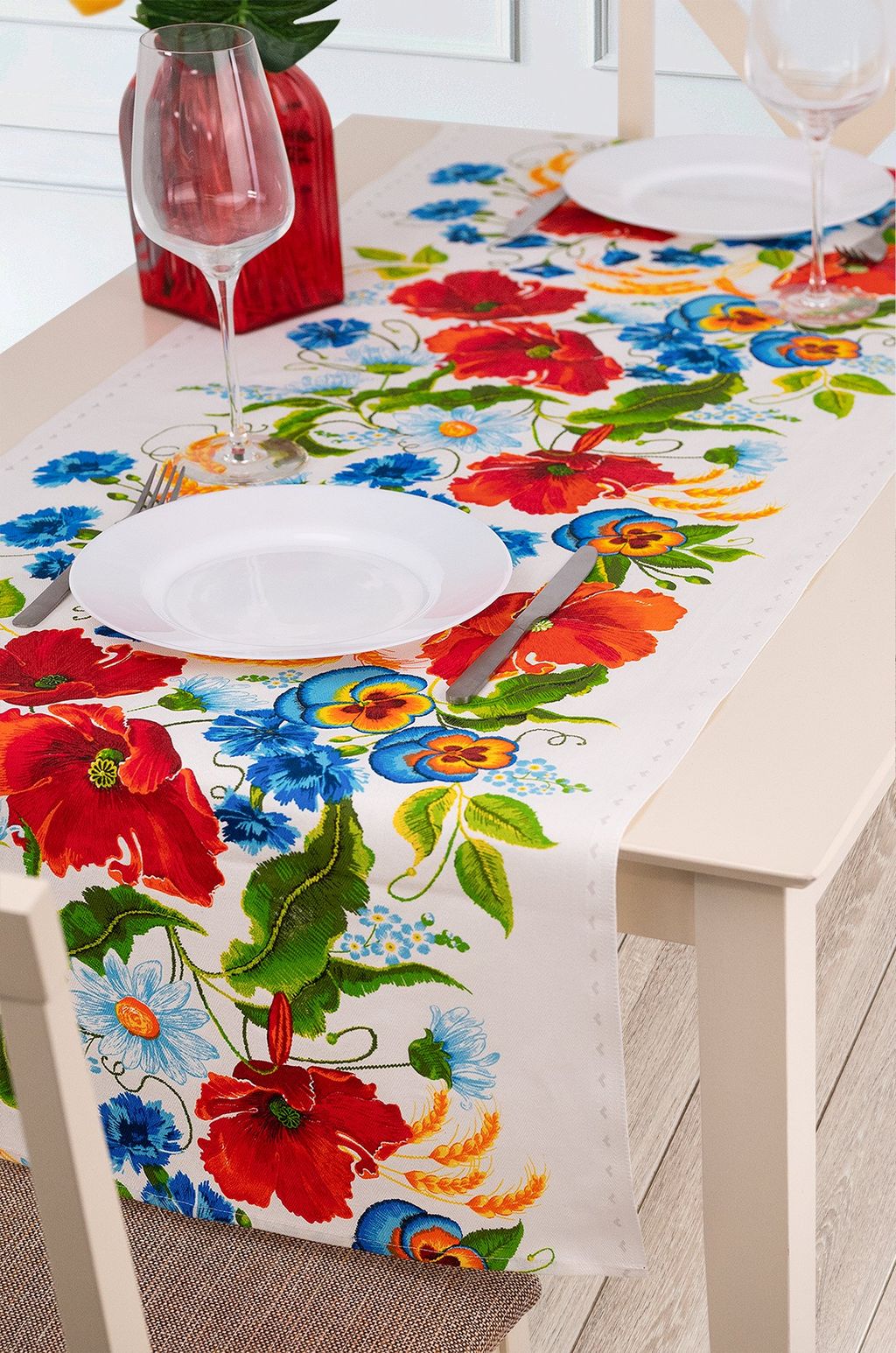 Дорожка на стол из рогожки 50x140 Happy Fox Home  фото 20