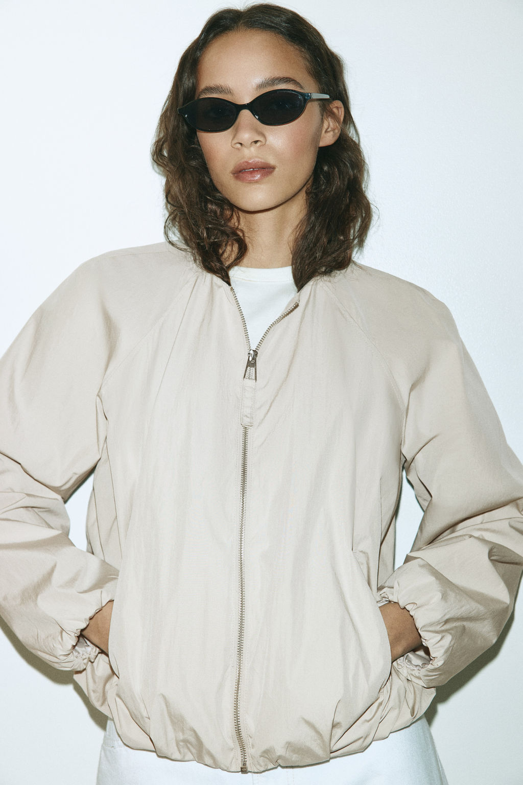 Cazadora bomber con bajo burbuja - H&m фото 3